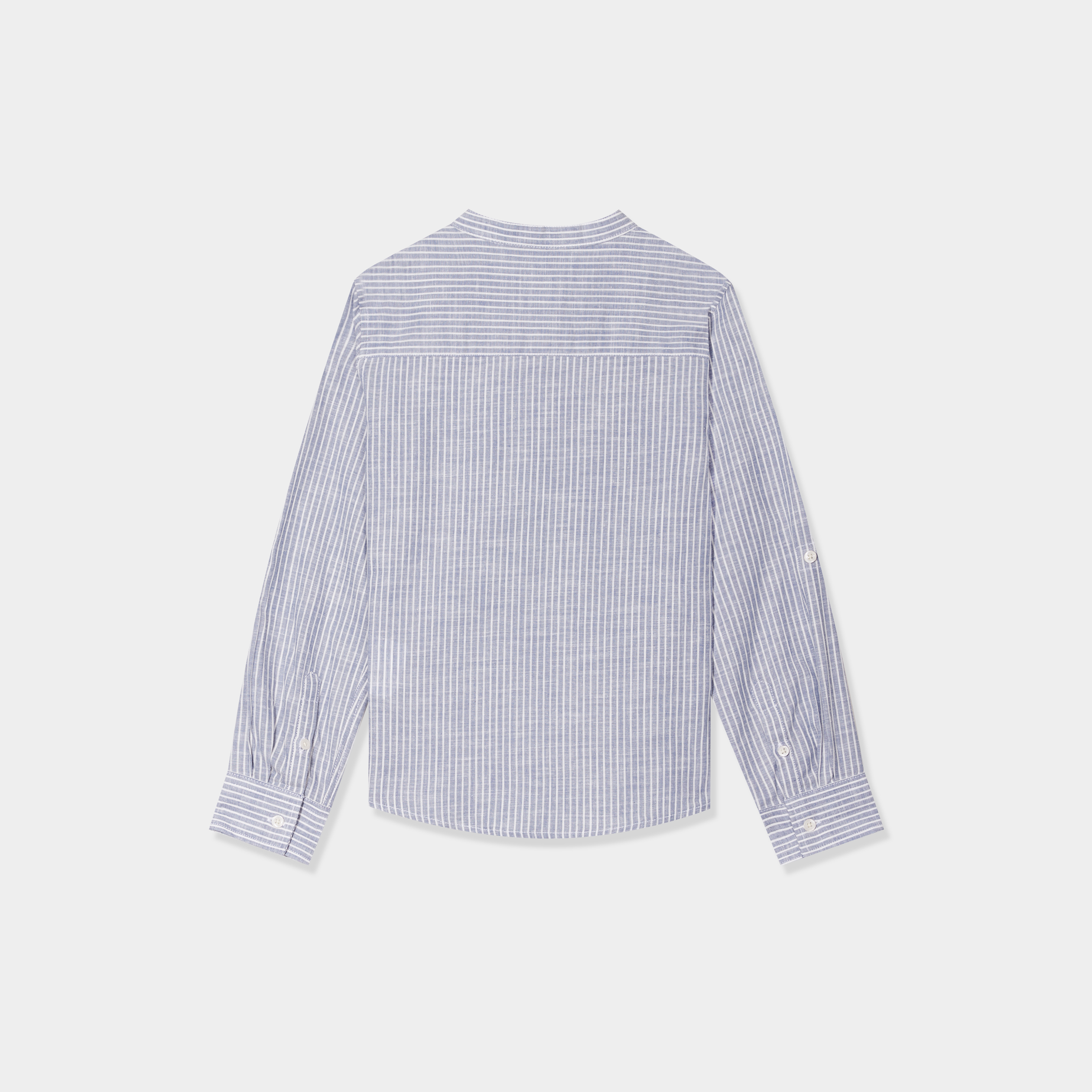 chemise col mao manches longues creeks gris clair garcon Chemise col mao manches longues Creeks gris clair garçon