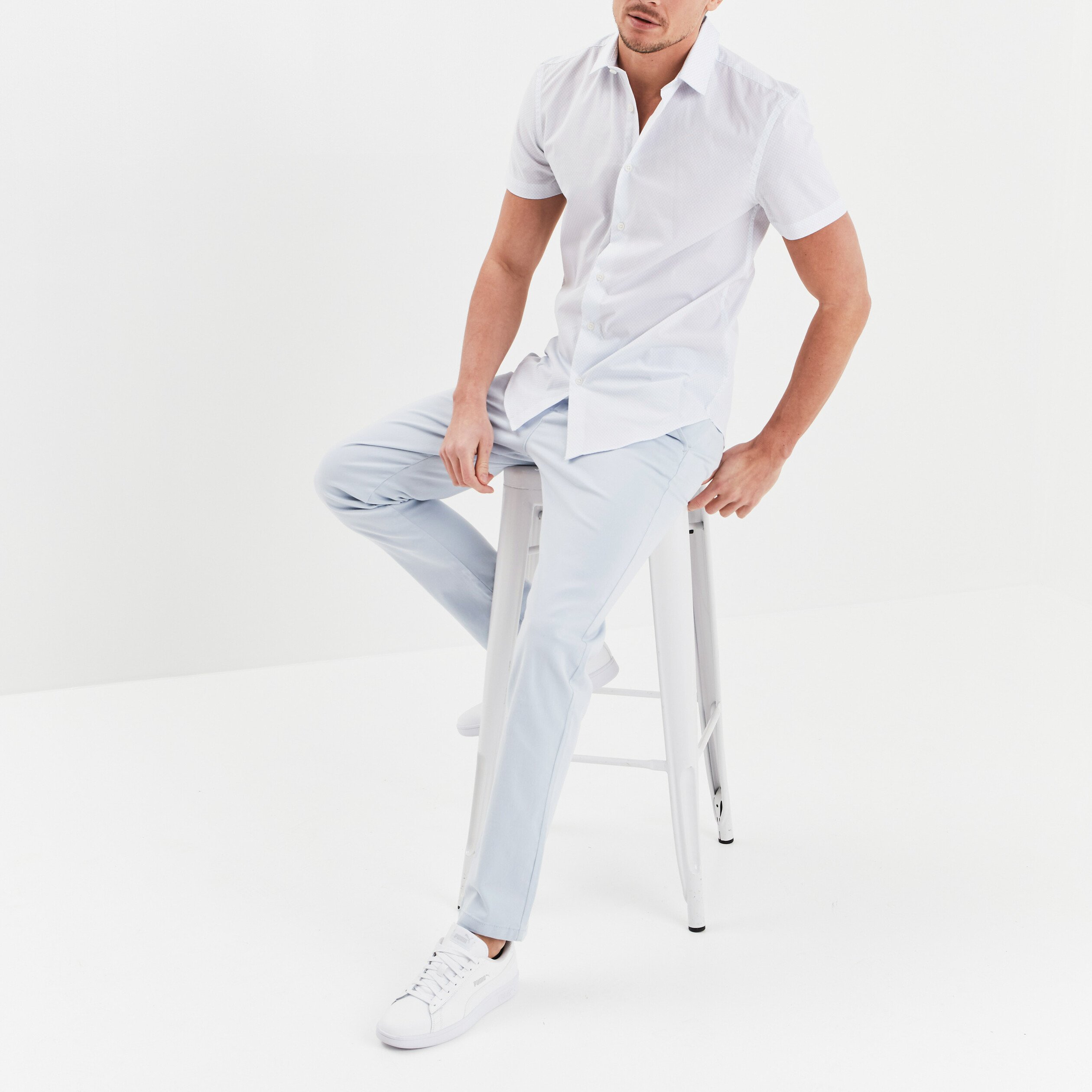 chemise manches courtes coton blanc homme Chemise manches courtes coton blanc homme