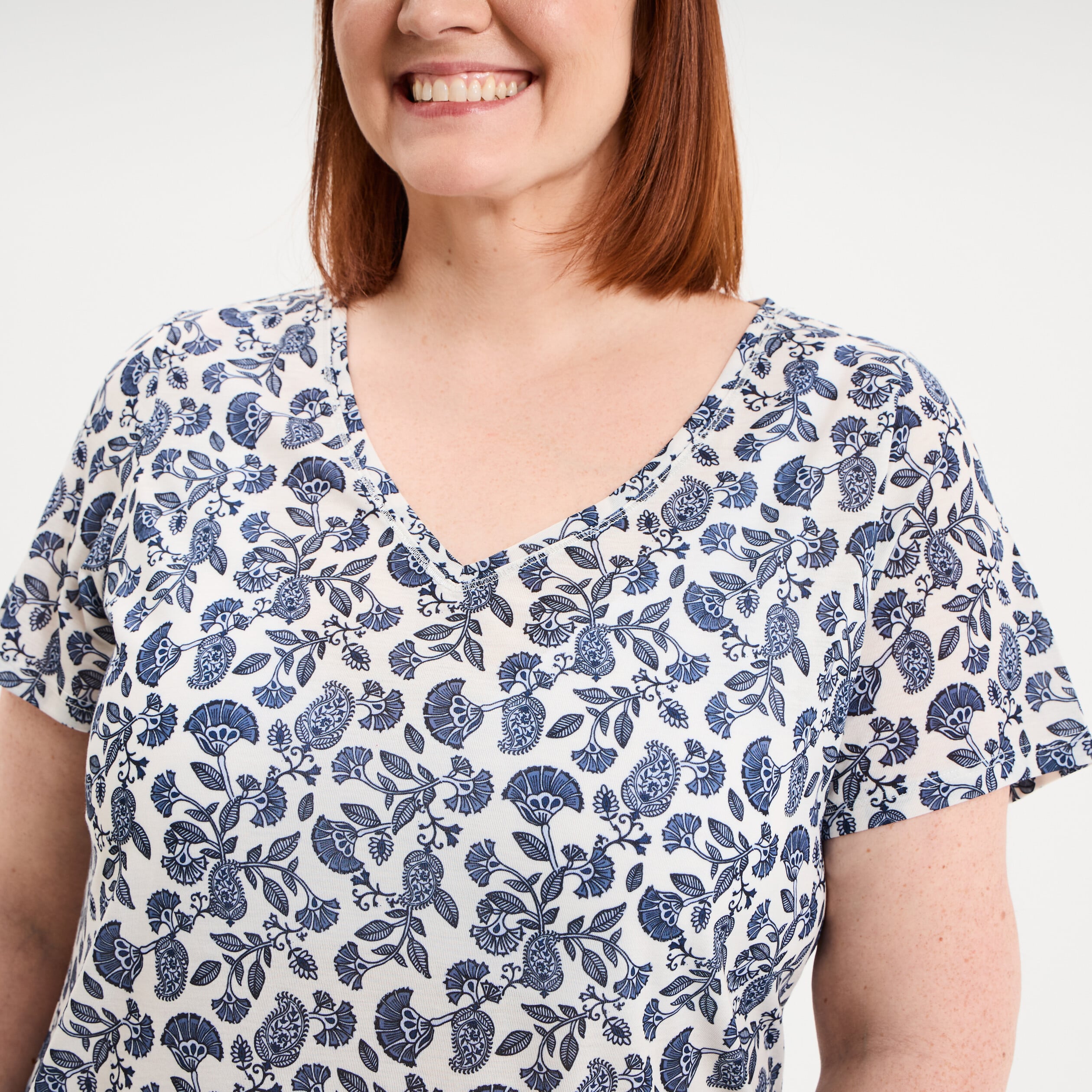 T-shirt manches courtes ecru femme grande taille