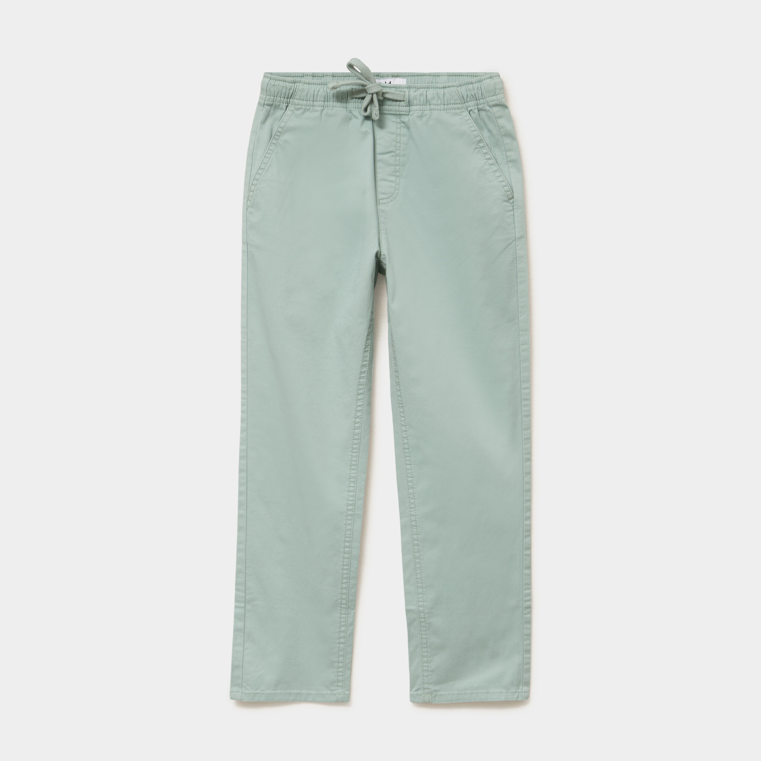 Pantalon chino droit taille ajustable vert pastel gar&ccedil;on