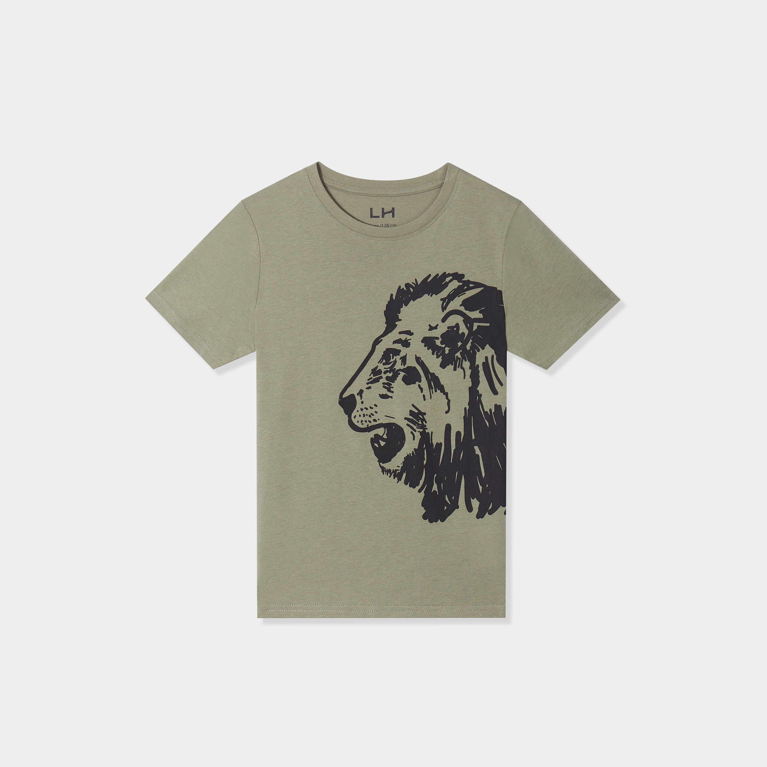 t shirt manches courtes vert kaki garcon T-shirt manches courtes vert kaki garçon
