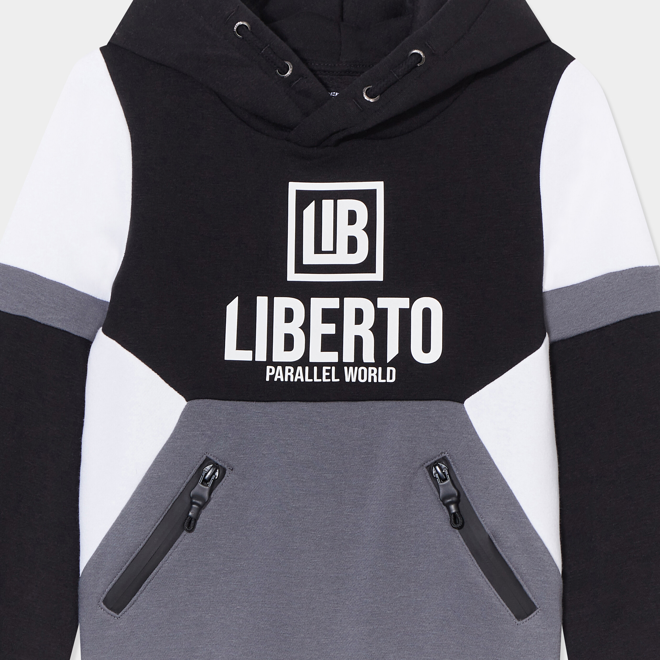 sweat a capuche hoodie liberto gris garcon Sweat à capuche hoodie Liberto gris garçon