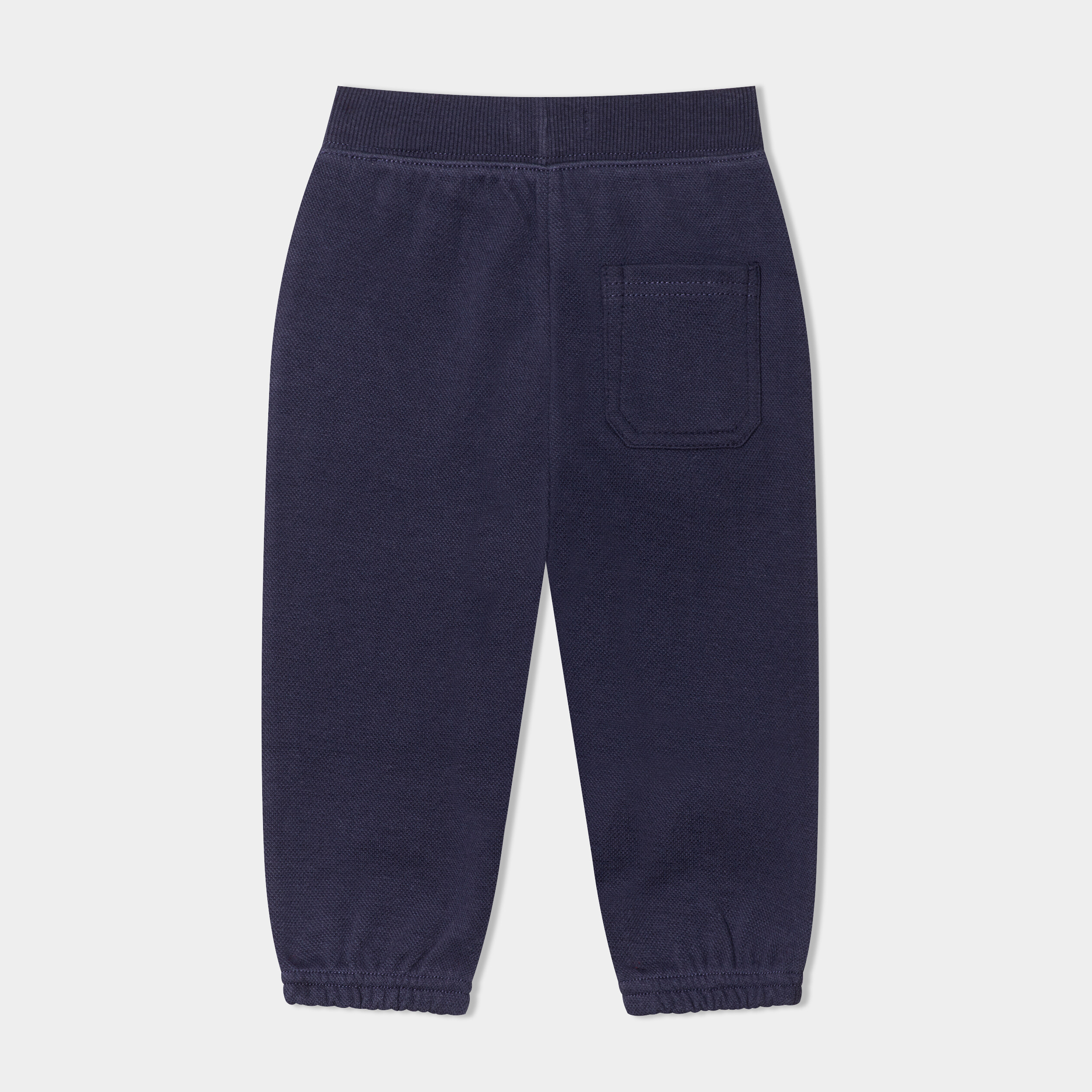 Pantalon jogging taille &eacute;lastiqu&eacute;e coton bleu marine b&eacute;b&eacute; gar&ccedil;on