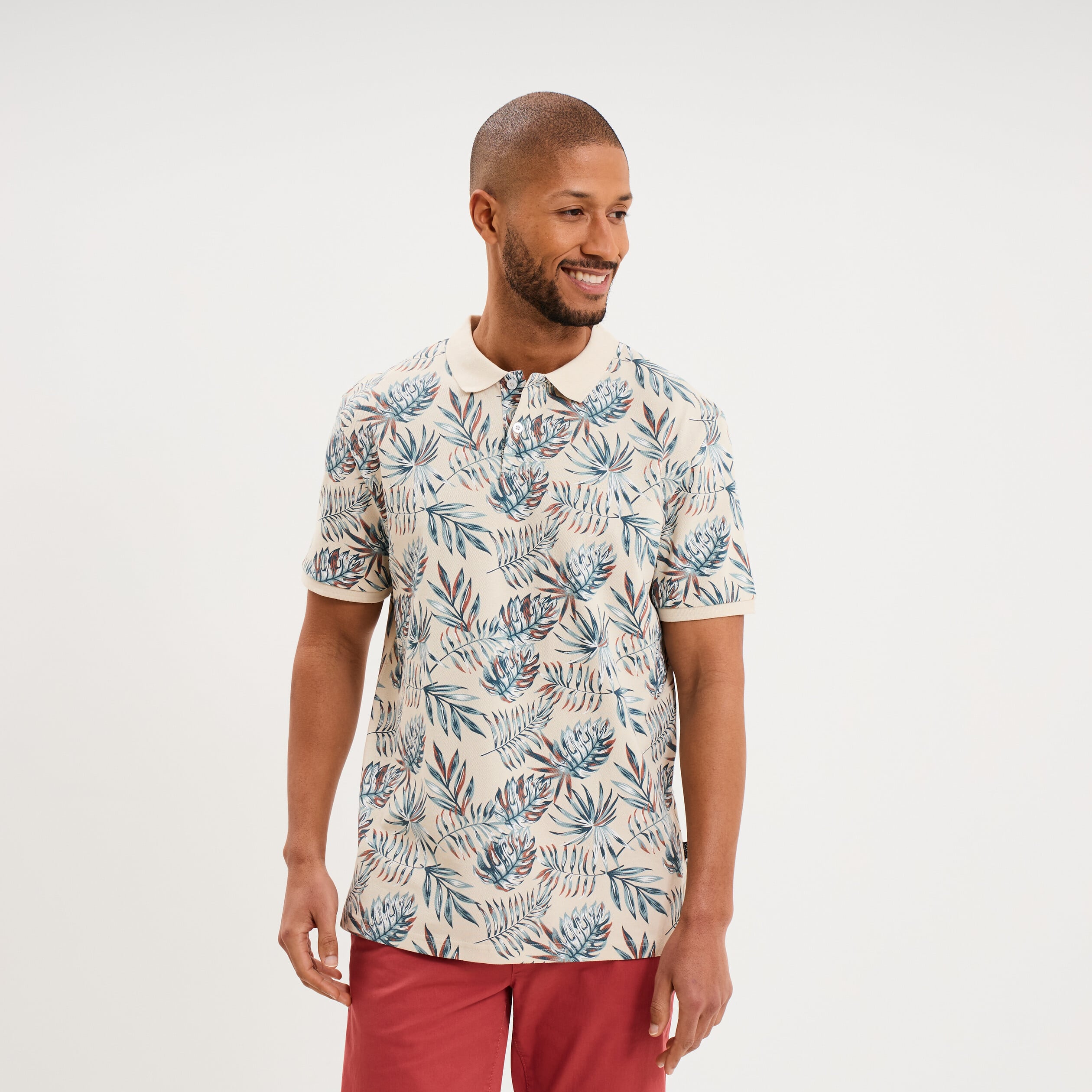 Polo jersey coton manches courtes multicolore homme