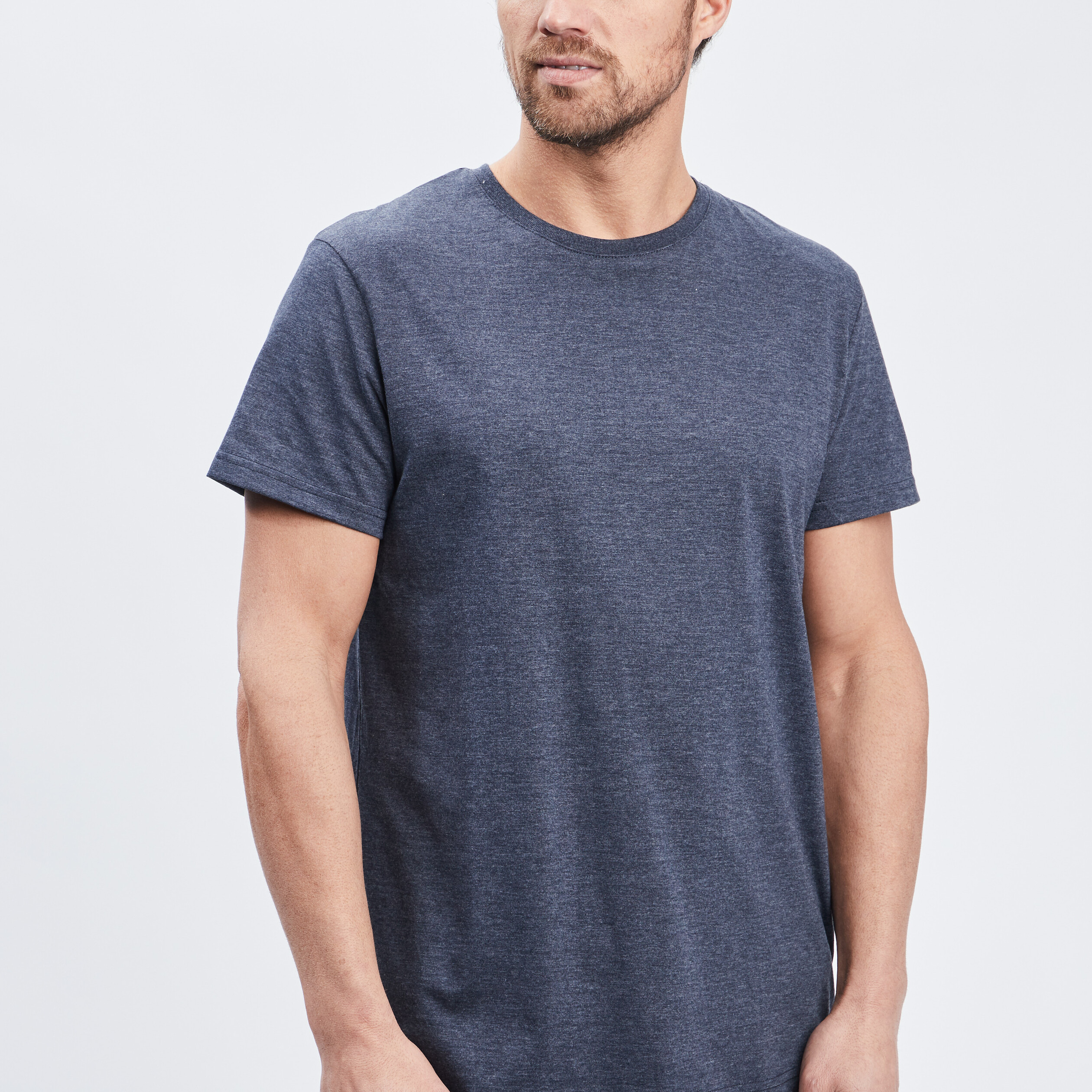 t shirt droit manches courtes bleu homme T-shirt droit manches courtes bleu homme