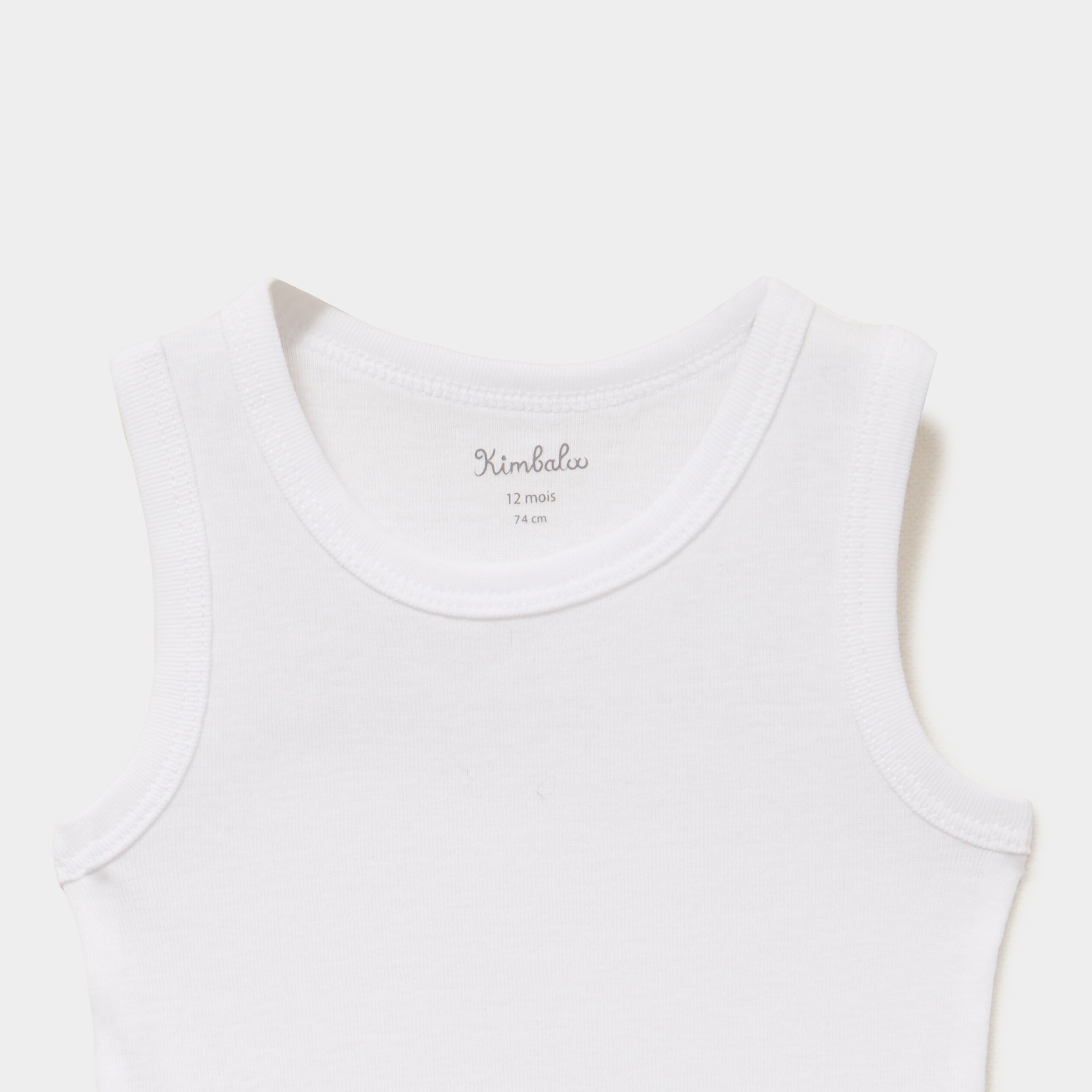 Lot 3 bodies marcels coton sans manches blanc b&eacute;b&eacute;
