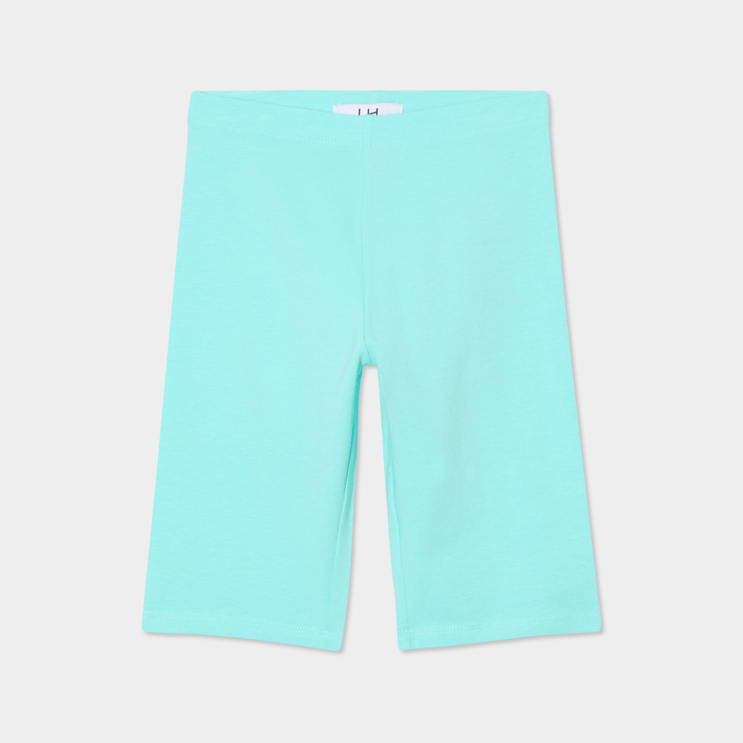 legging cycliste coton taille elastiquee bleu turquoise fille Legging cycliste coton taille élastiquée bleu turquoise fille
