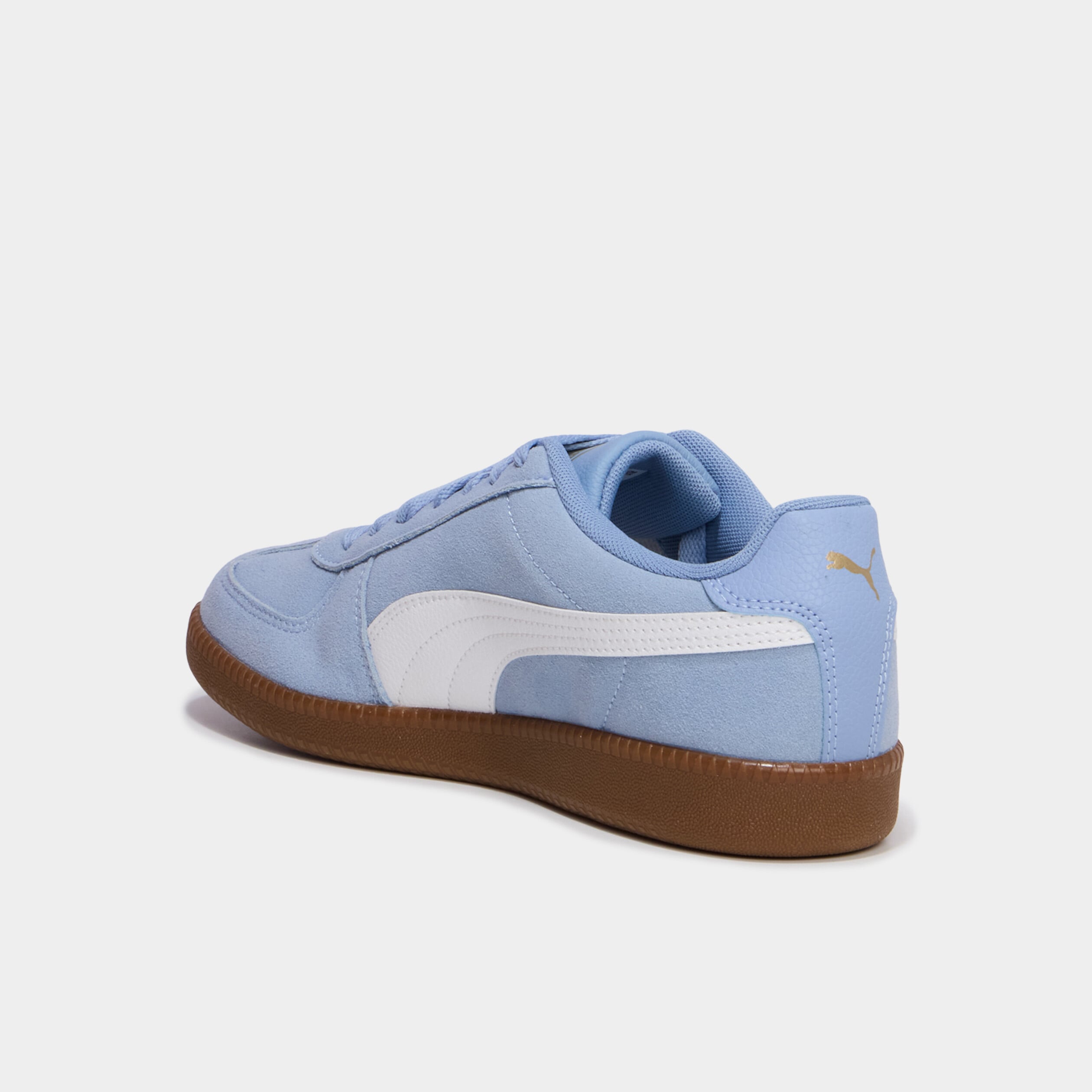 Baskets &agrave; lacets effet su&eacute;dine Puma bleu pastel femme