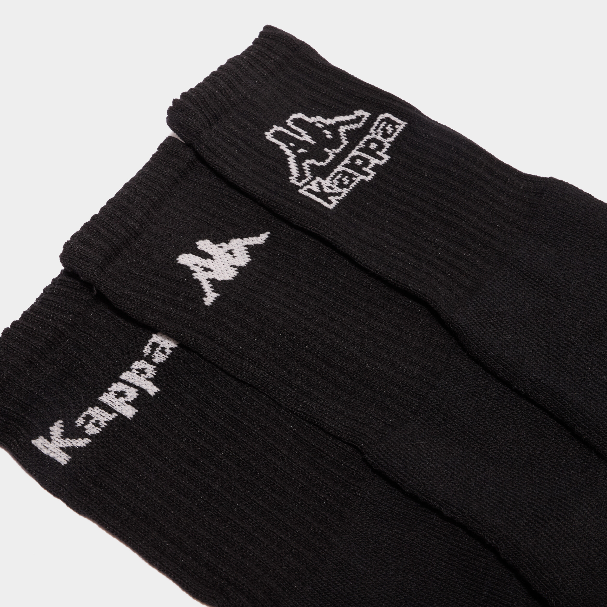 Lot 3 paires chaussettes sport Kappa noir homme