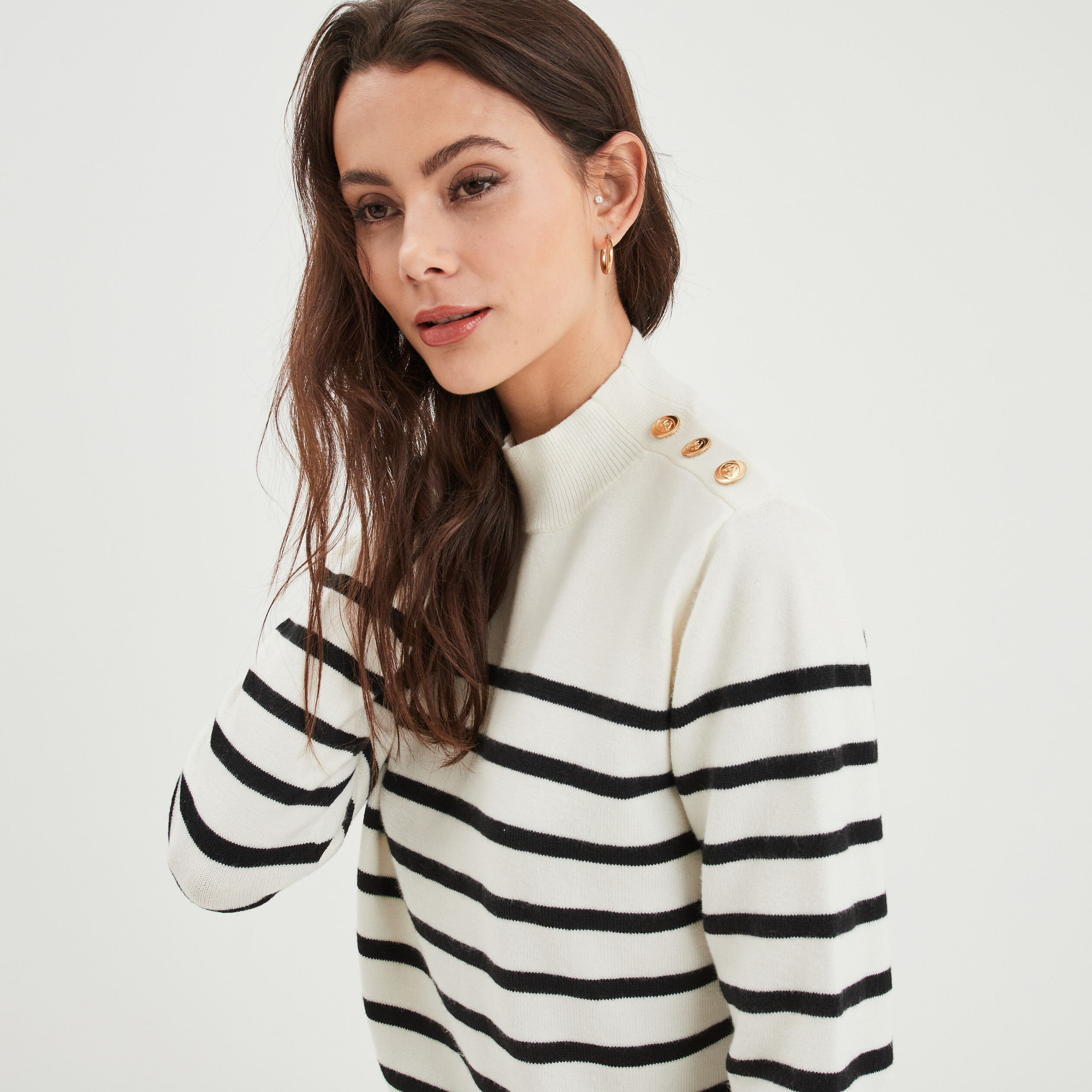Pull col clearance haut femme