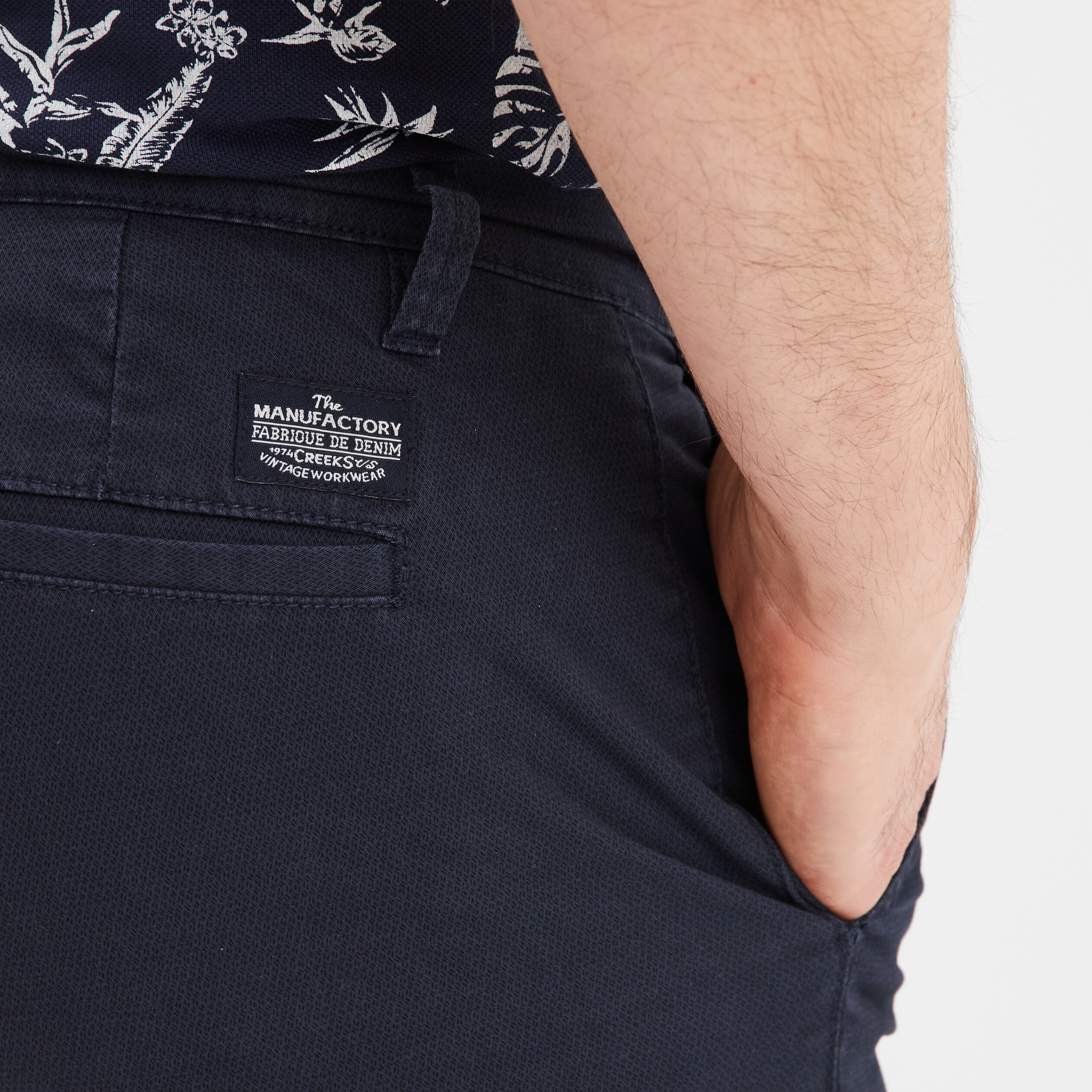 Bermuda Creek Homme Polo Manches Longues Creeks Bleu Marine Homme