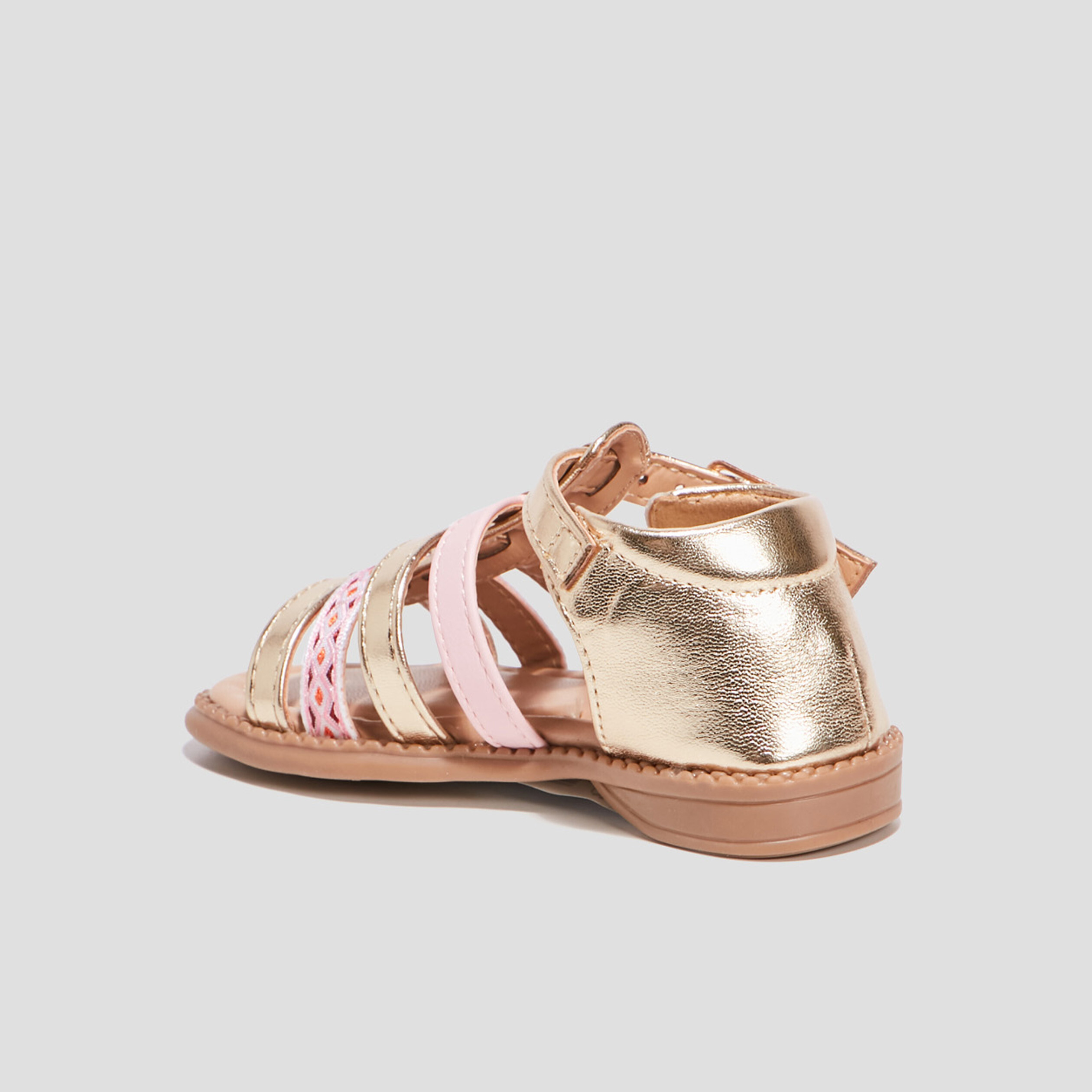sandales multibrides jaune or bebef Sandales multibrides jaune or bébé fille