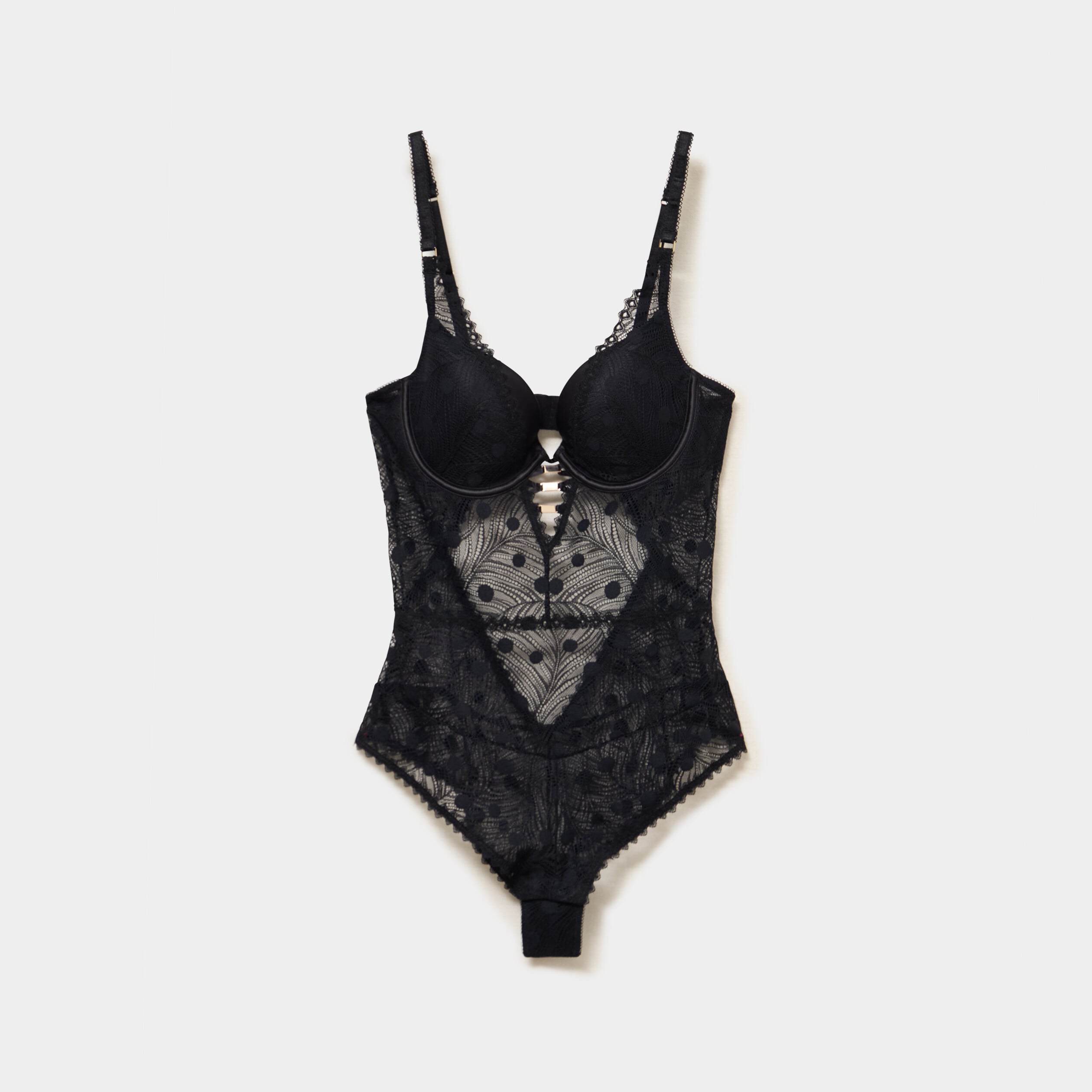 Body padd&eacute; avec dentelle noir femme