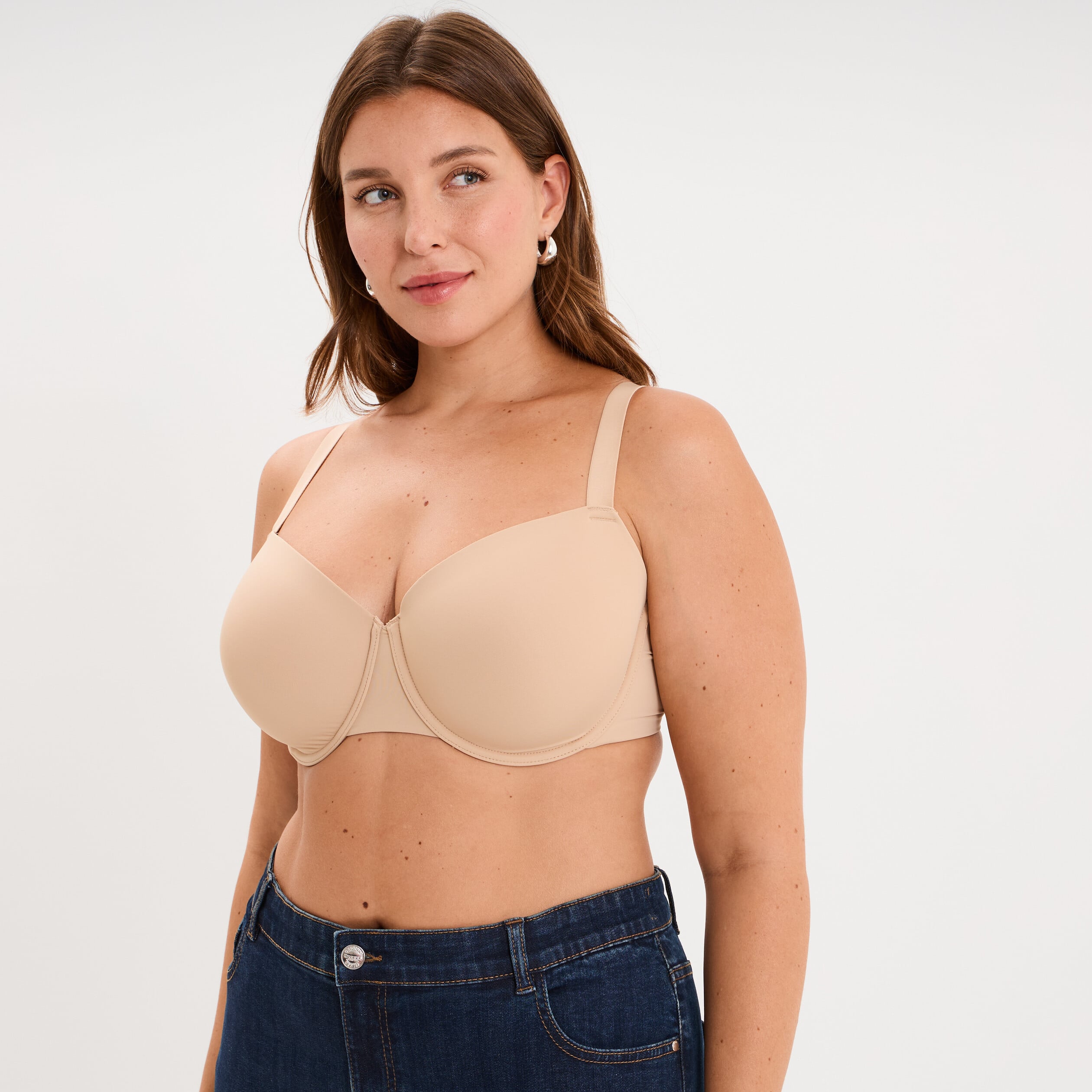 Soutien-gorge corbeille sable femme grande taille