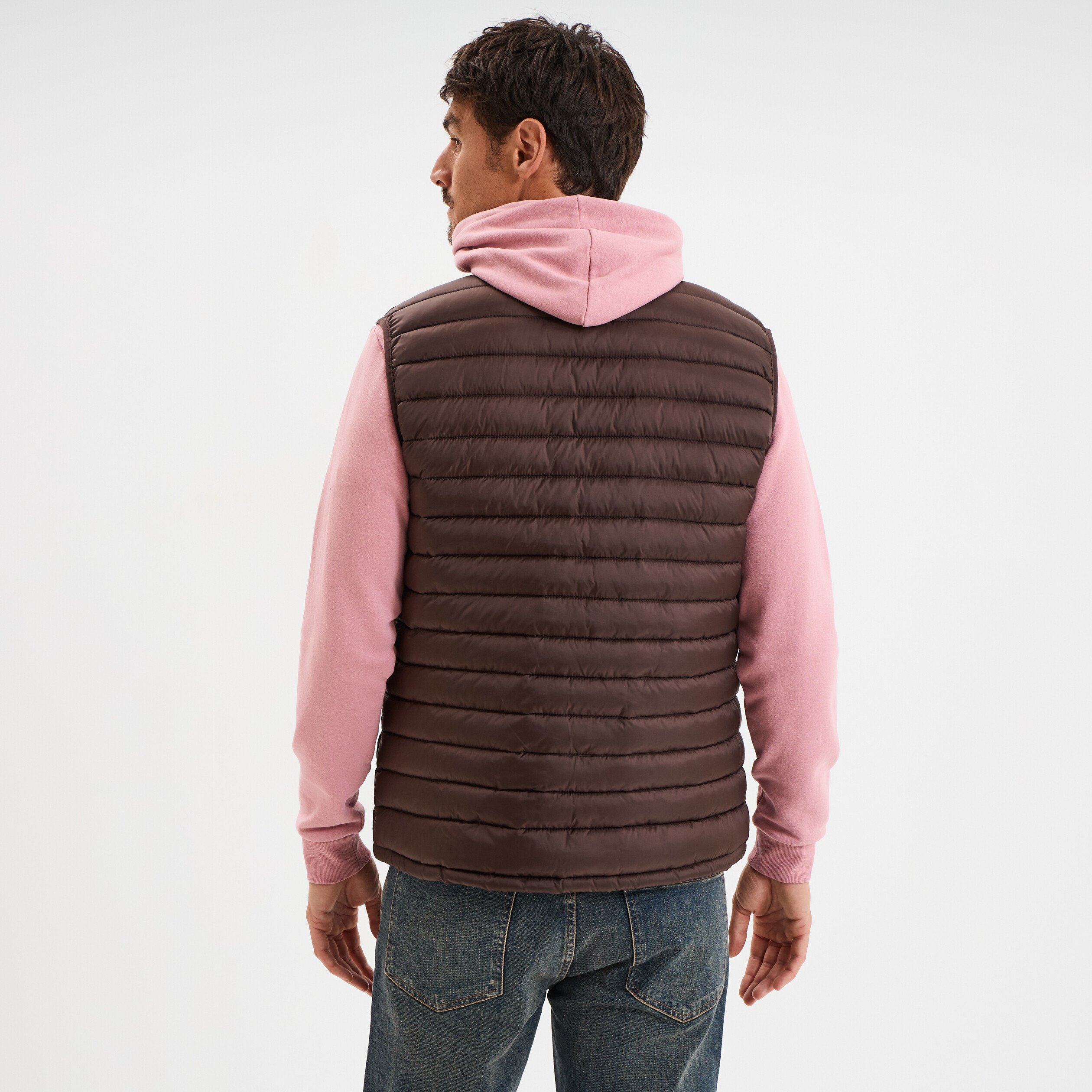 doudoune legere deperlante sans manches marron fonce homme Doudoune légère déperlante sans manches marron foncé homme