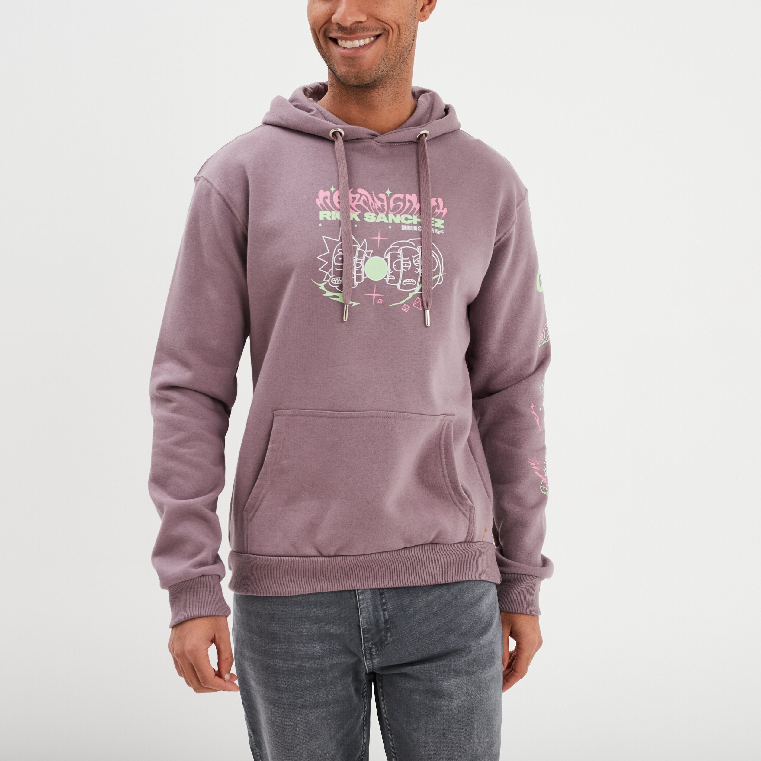 sweat hoodie a capuche rick et morty parme homme Sweat hoodie à capuche Rick et Morty parme homme