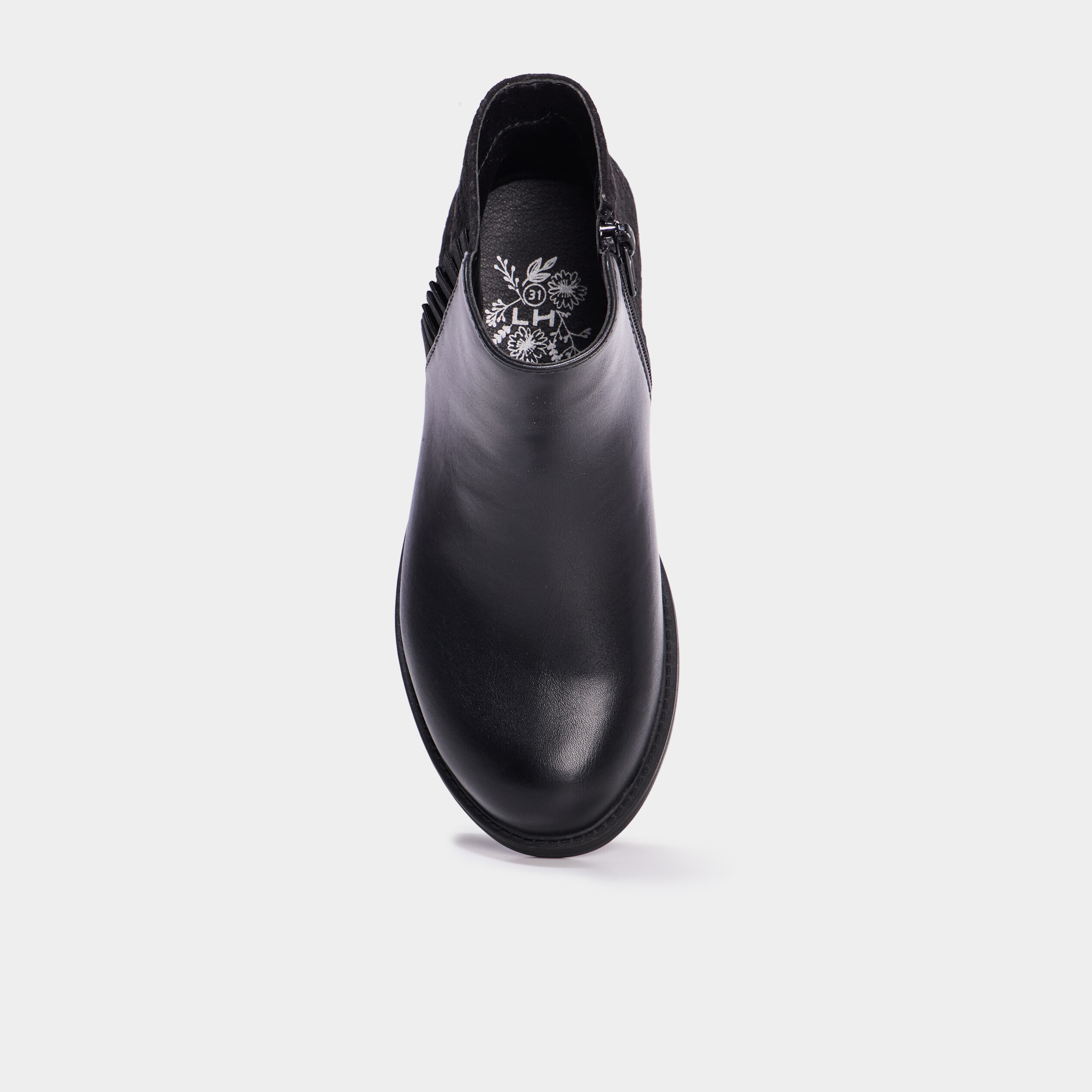 Boots chelsea plates noir fille