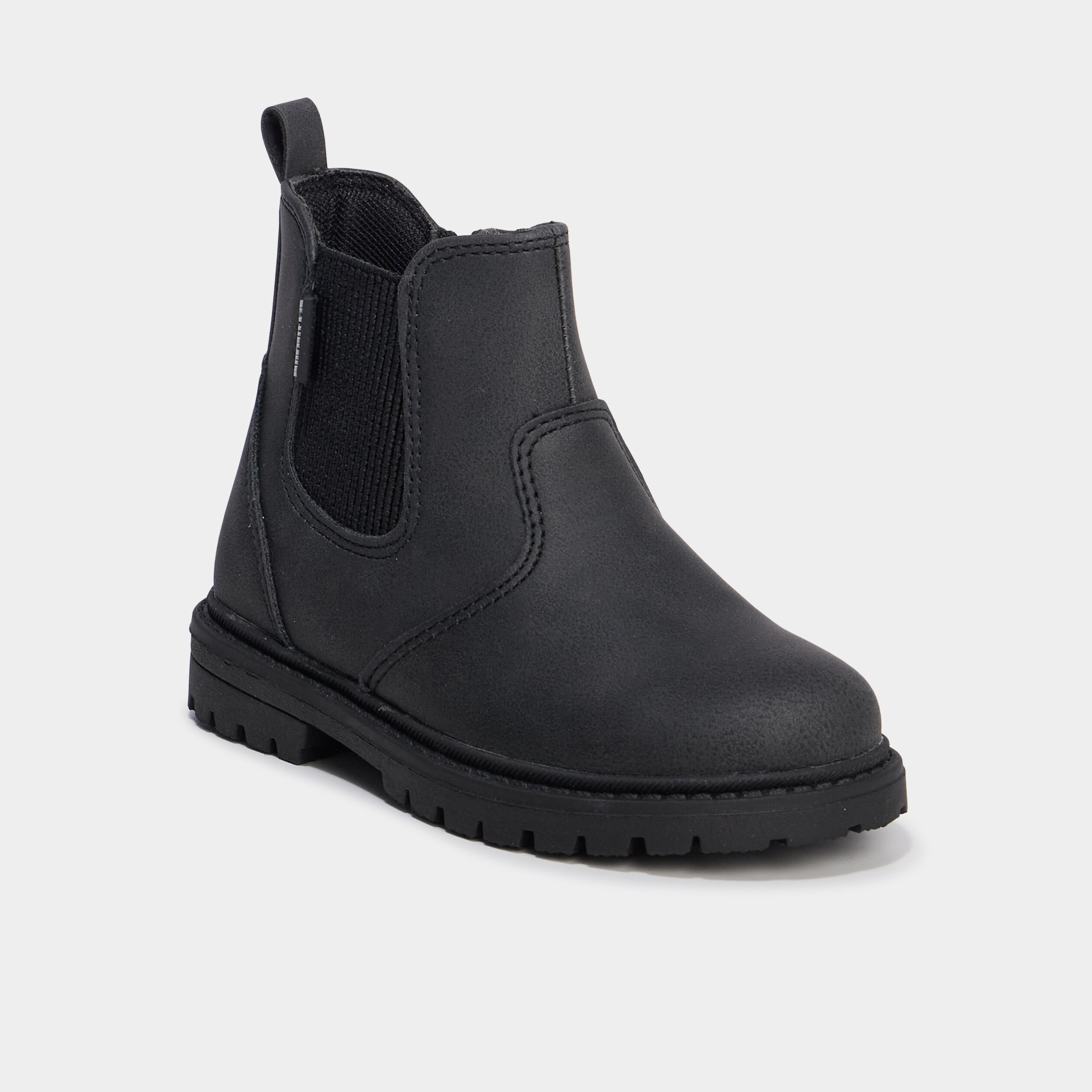 Boots crant&eacute;es noir gar&ccedil;on