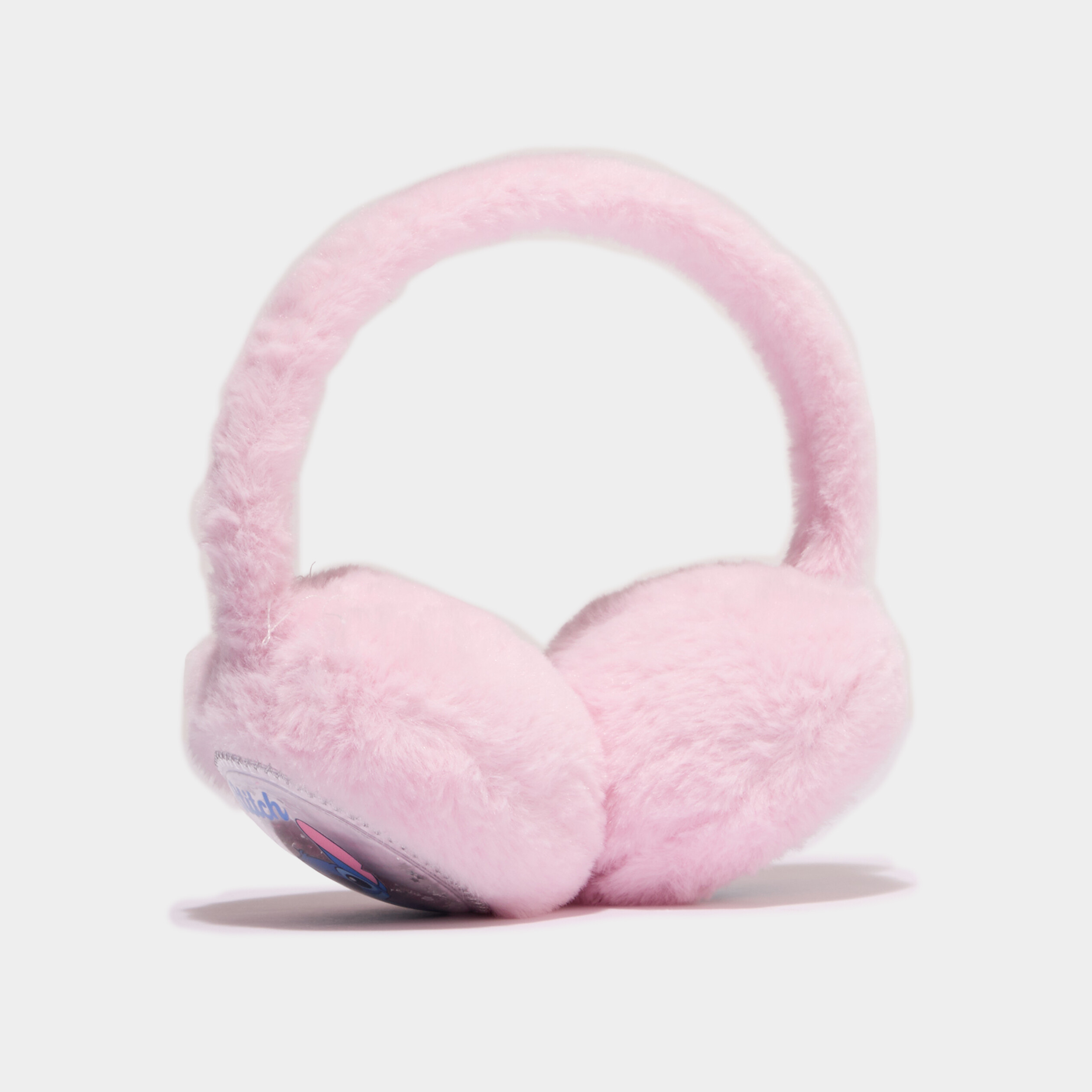 Cache-oreilles fausse fourrure Stitch rose fille