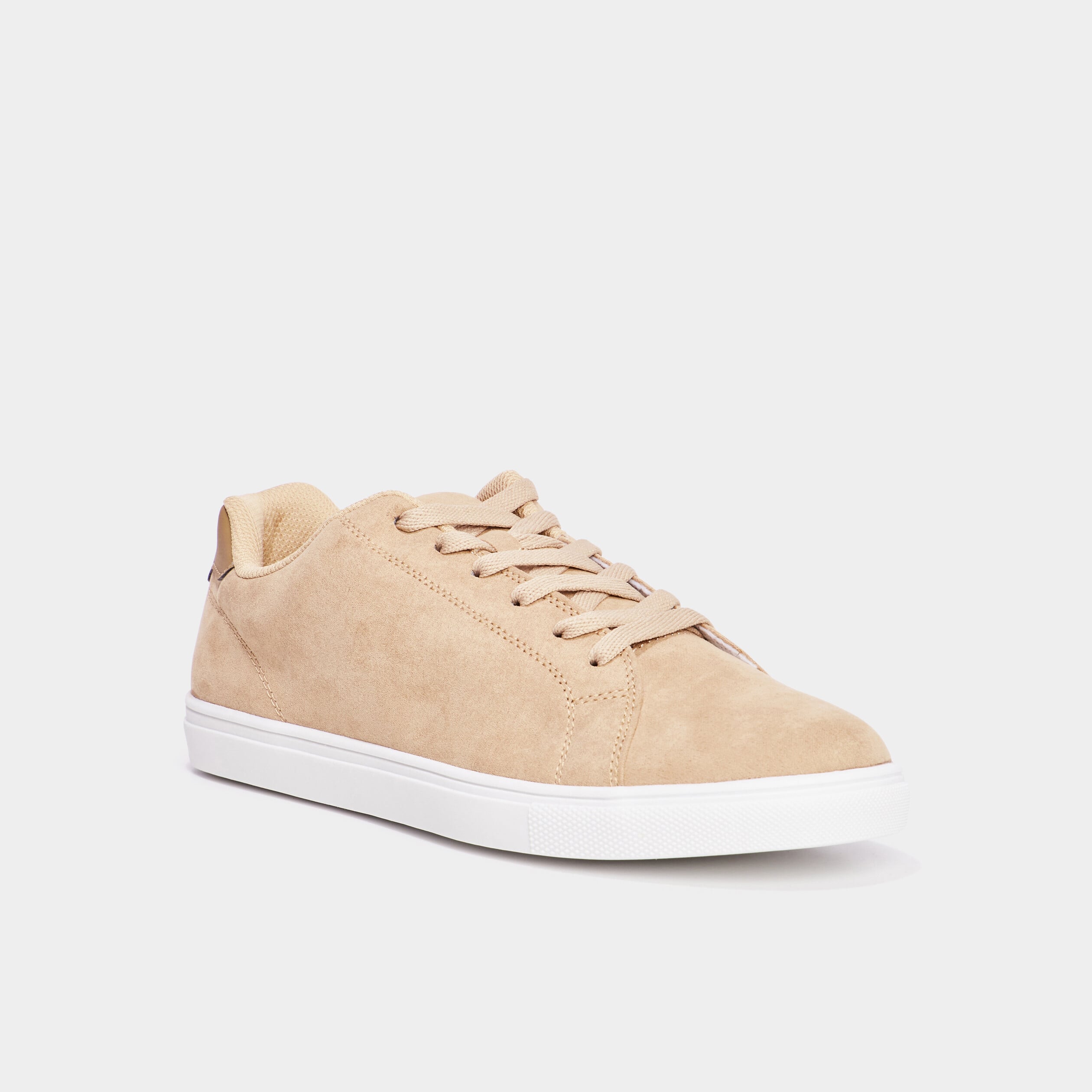 Tennis &agrave; lacets beige homme