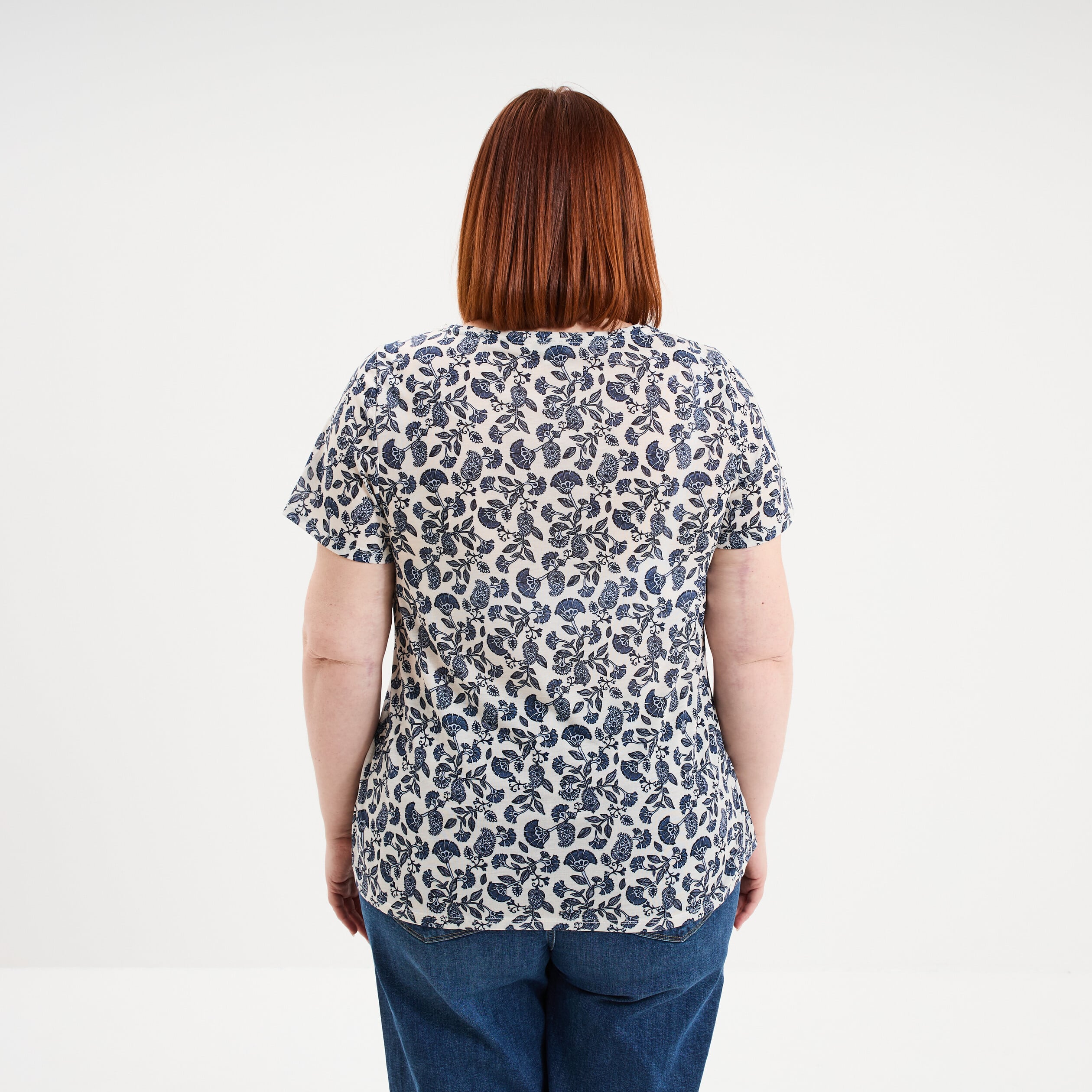 T-shirt manches courtes ecru femme grande taille