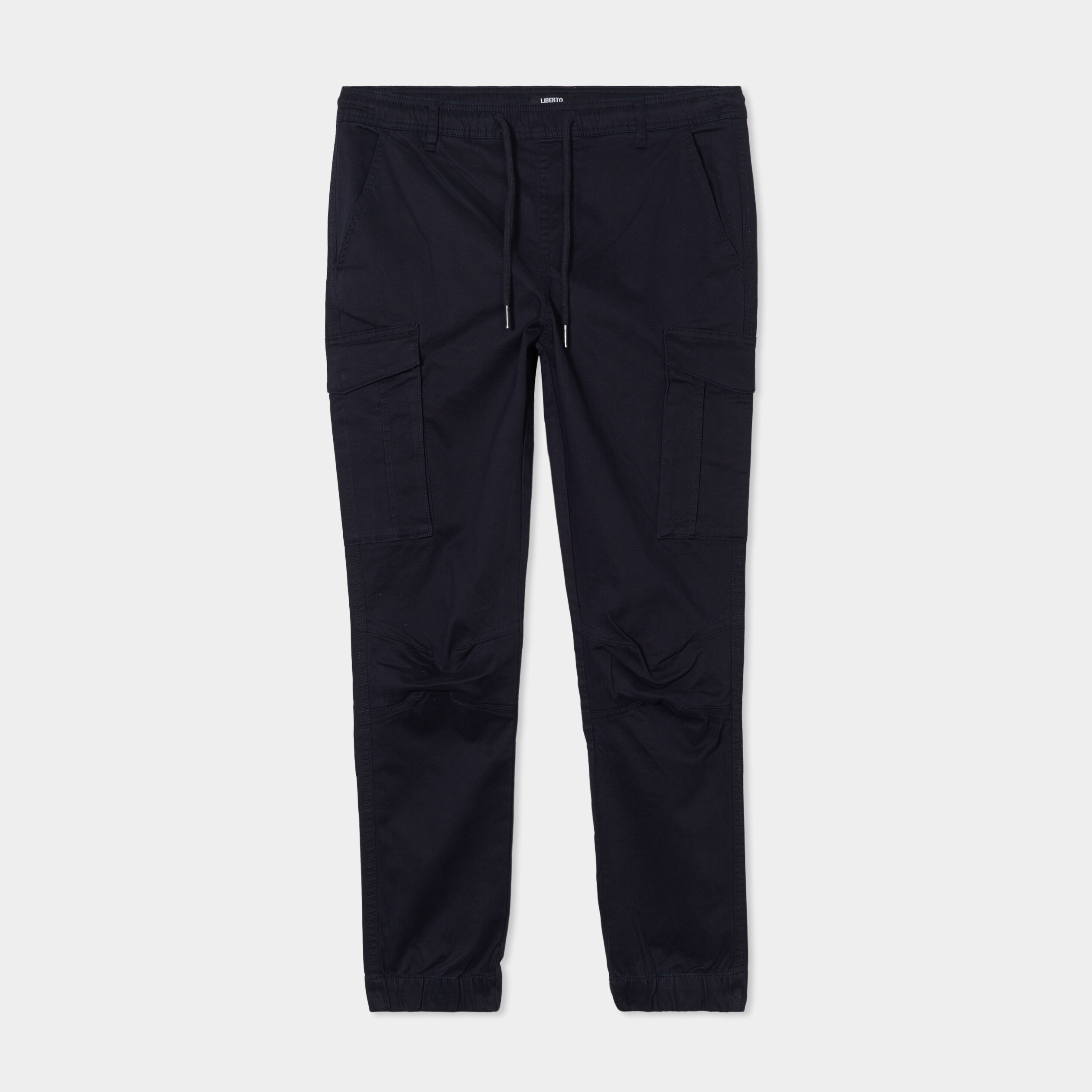 Pantalon cargo slim bleu fonc&eacute; homme