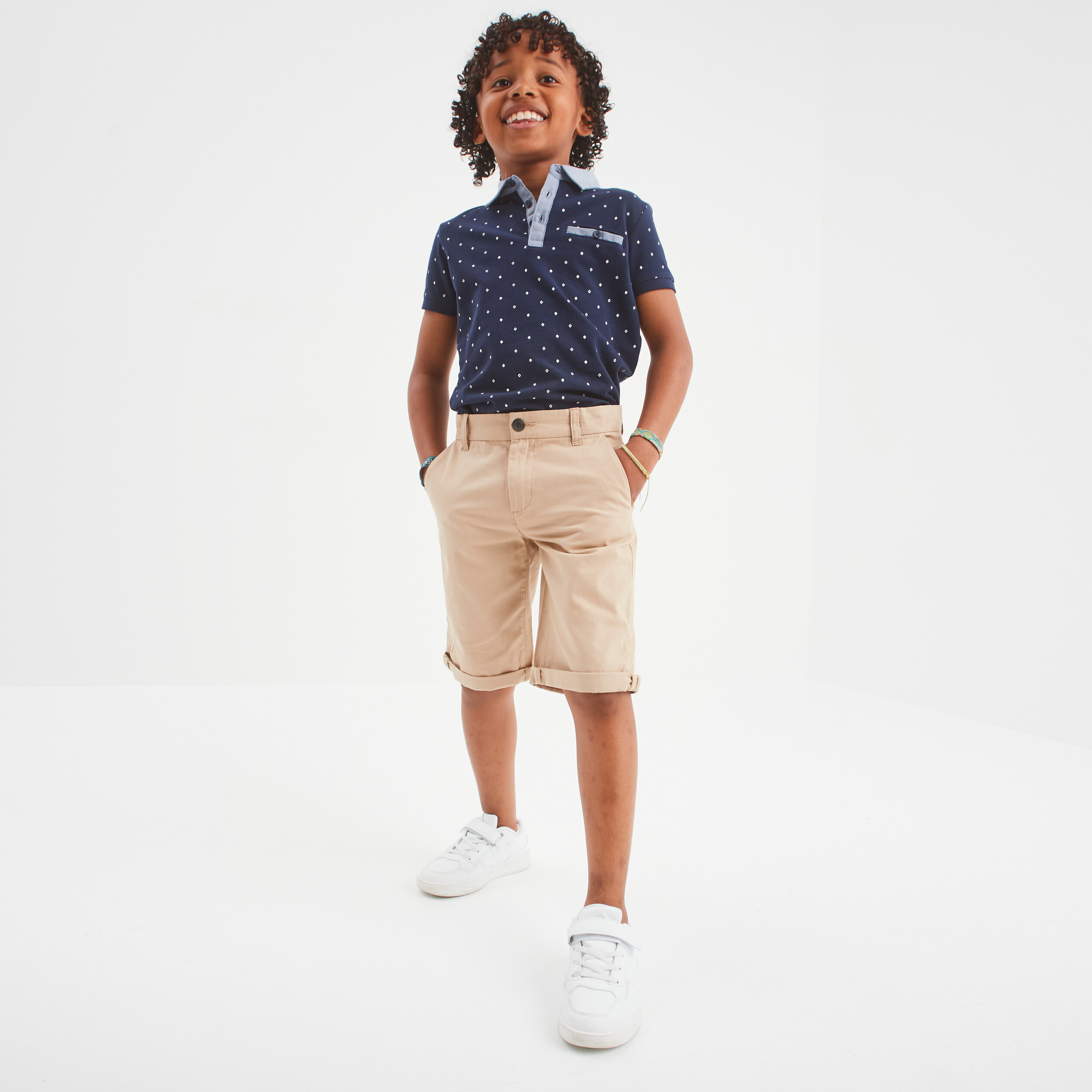 bermuda straight beige garcon Bermuda straight beige garçon