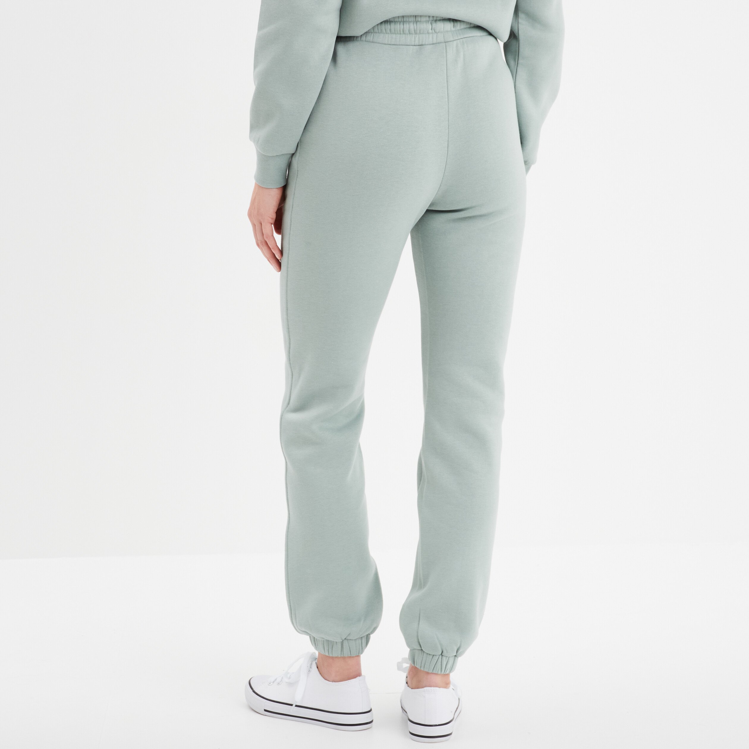 Pantalon Jogging Jogging Femme Vert Pastel Pantalon Jogging Droit