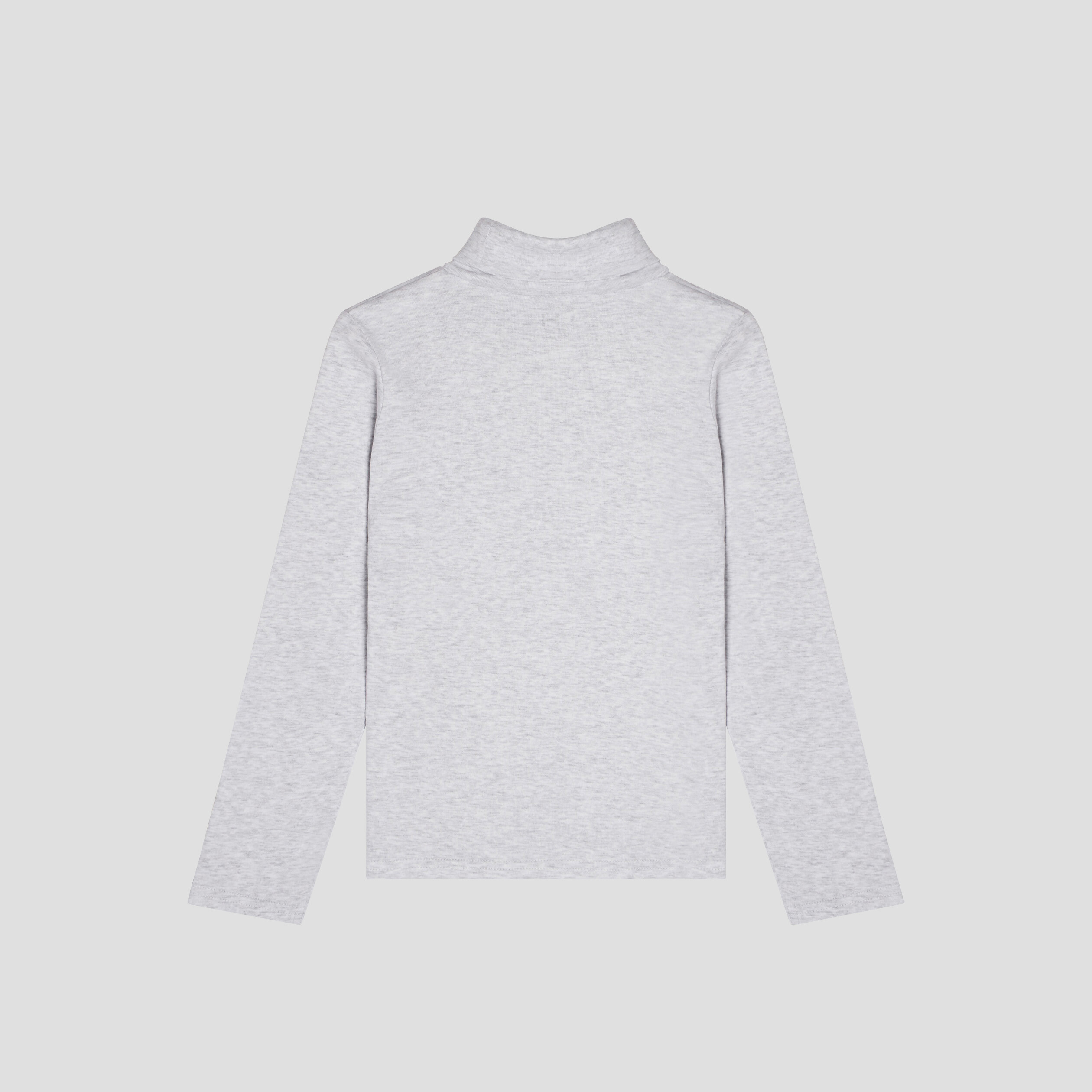 T-shirt coton col roulé manches longues ecru garçon
