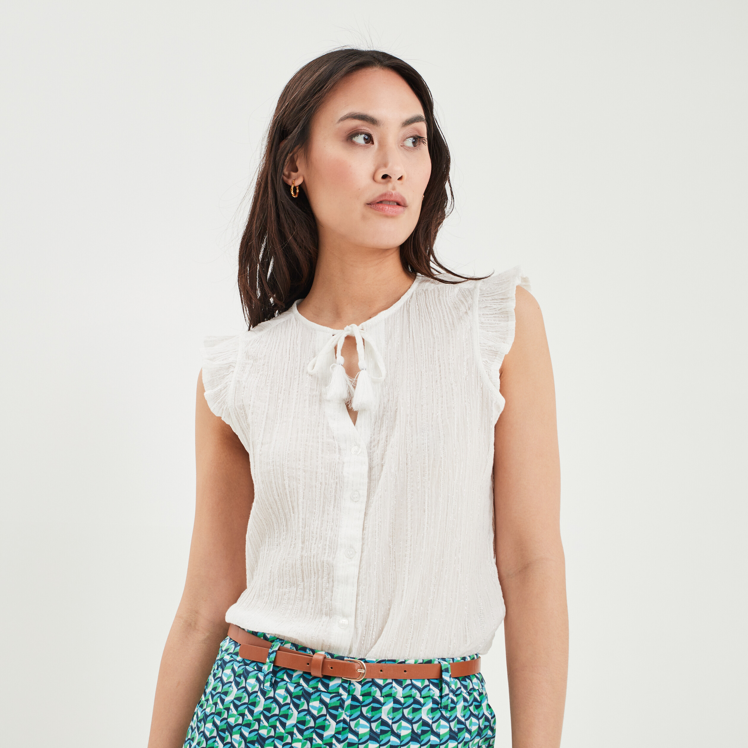 Chemisier sans manches femme best sale