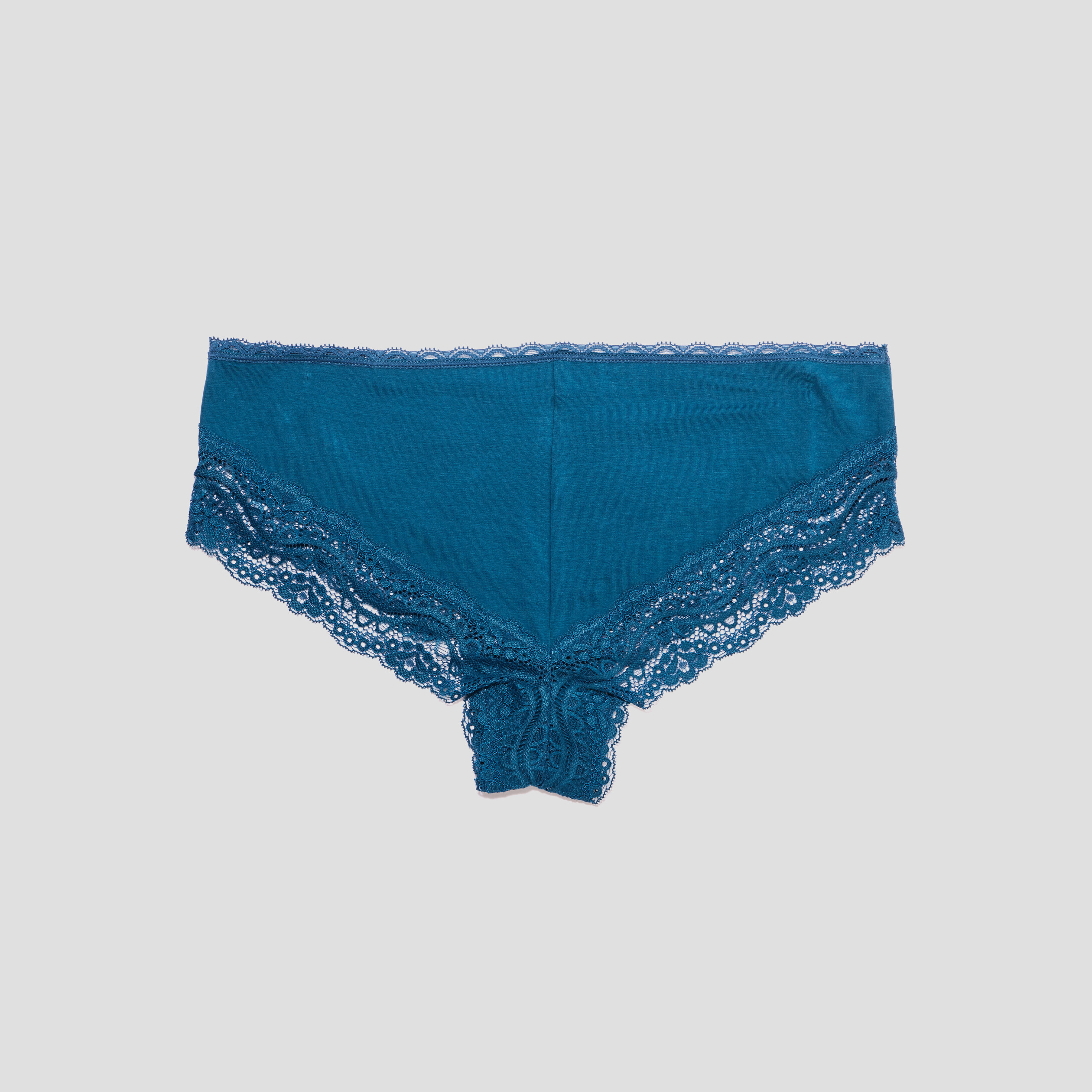 Lot 3 shortys en coton avec dentelle rose poudr&eacute;e femme