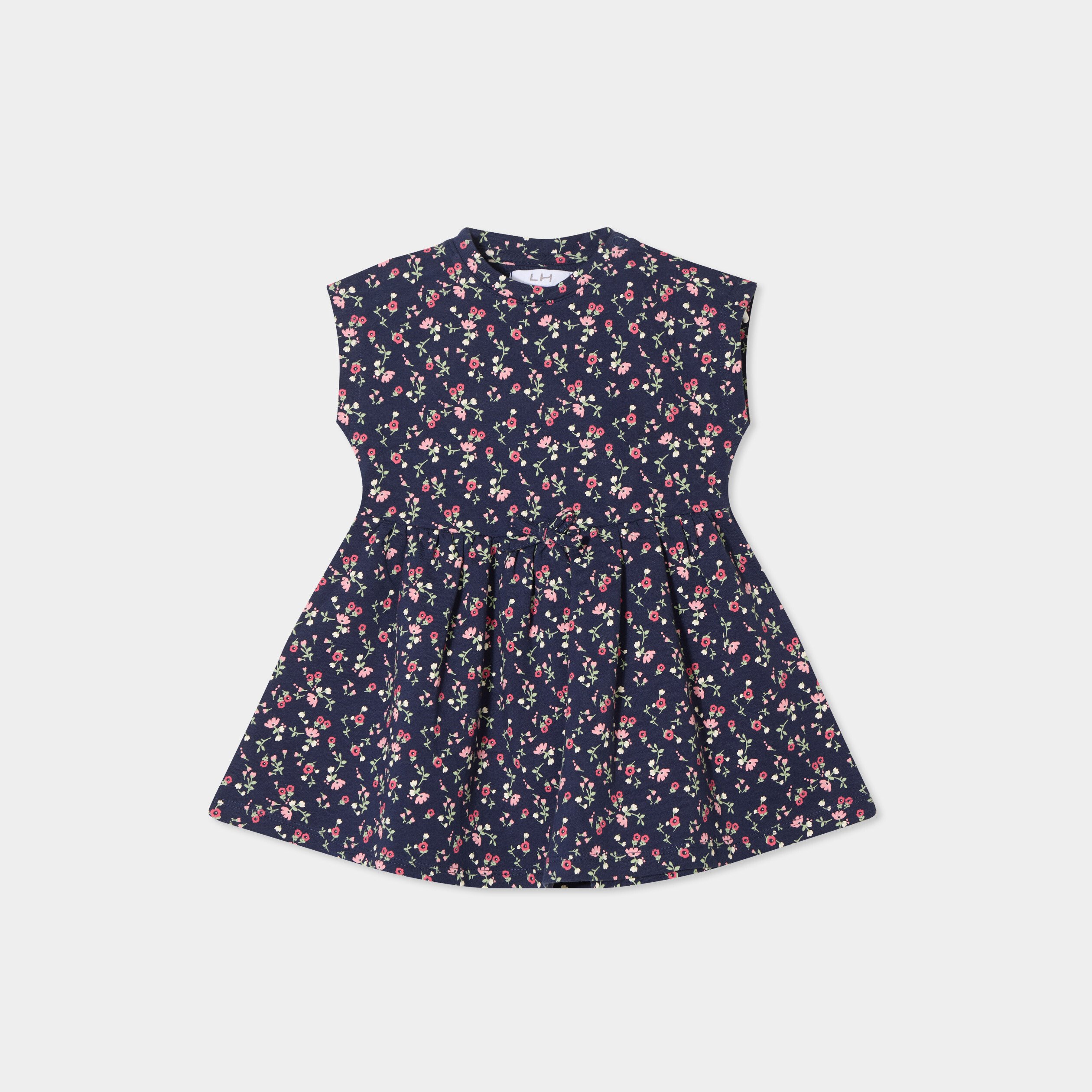 robe patineuse manches courtes bleu marine bebef Robe patineuse manches courtes bleu marine bébé fille