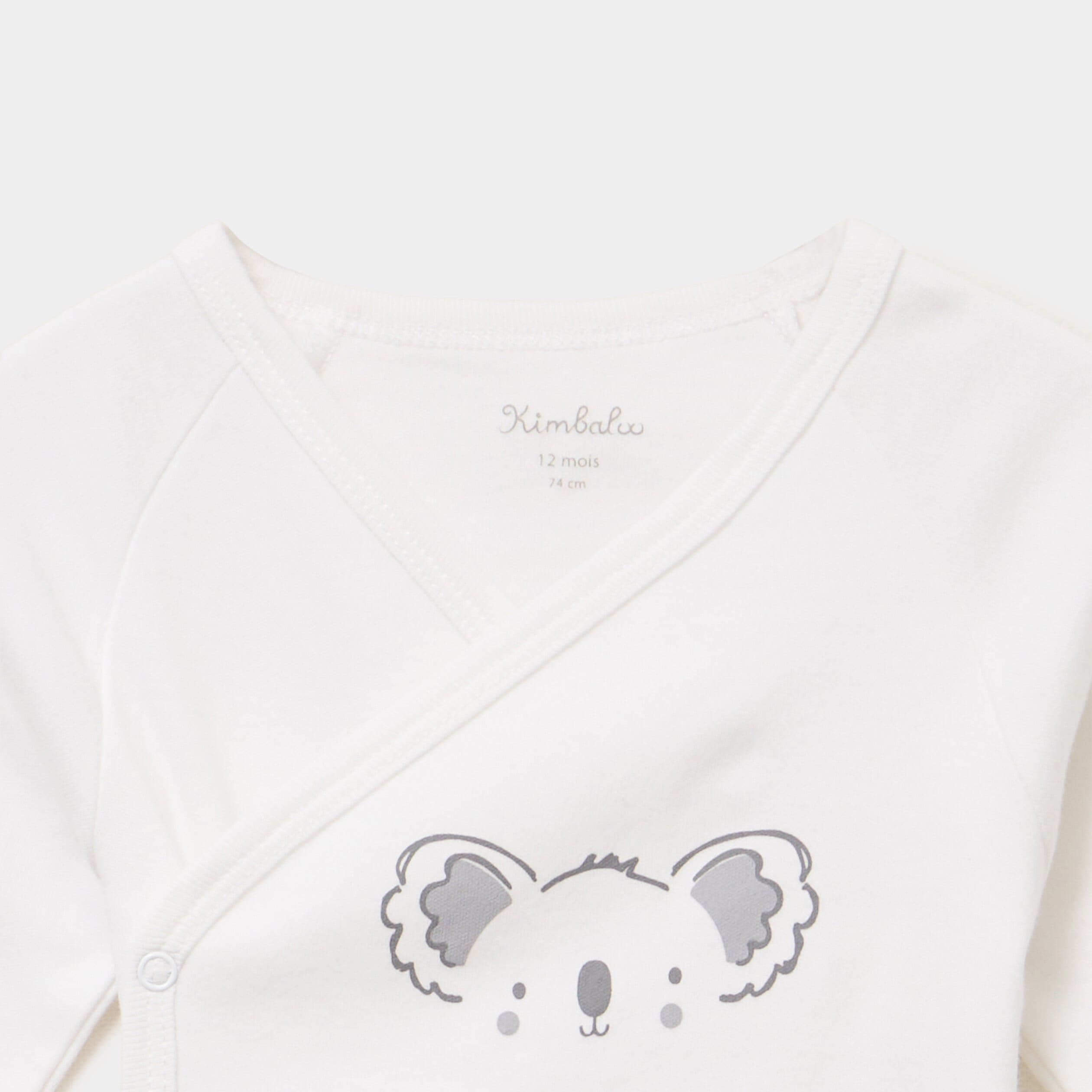Ensemble 2 pi&egrave;ces coton blanc b&eacute;b&eacute;