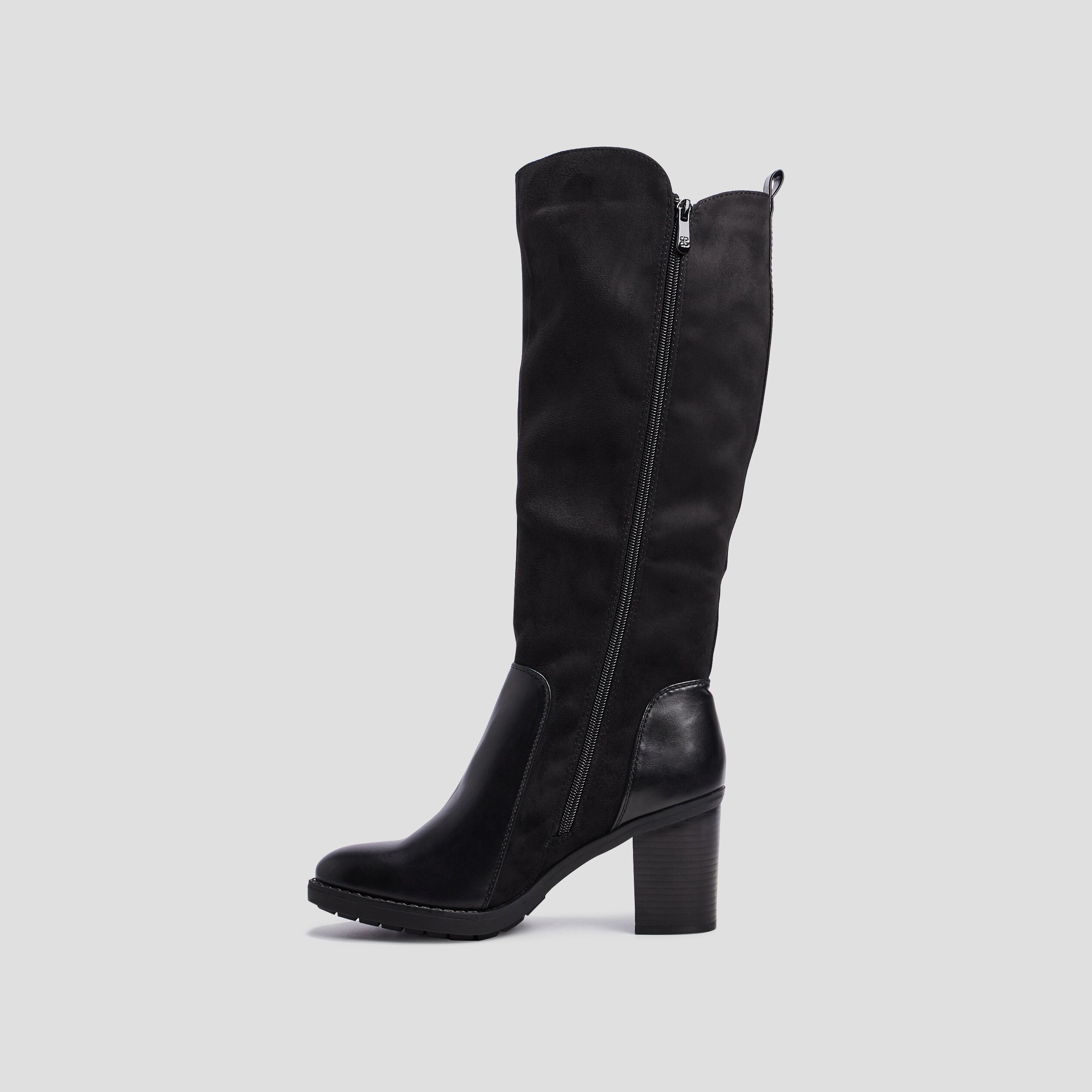 Bottes zippées orange foncé femme