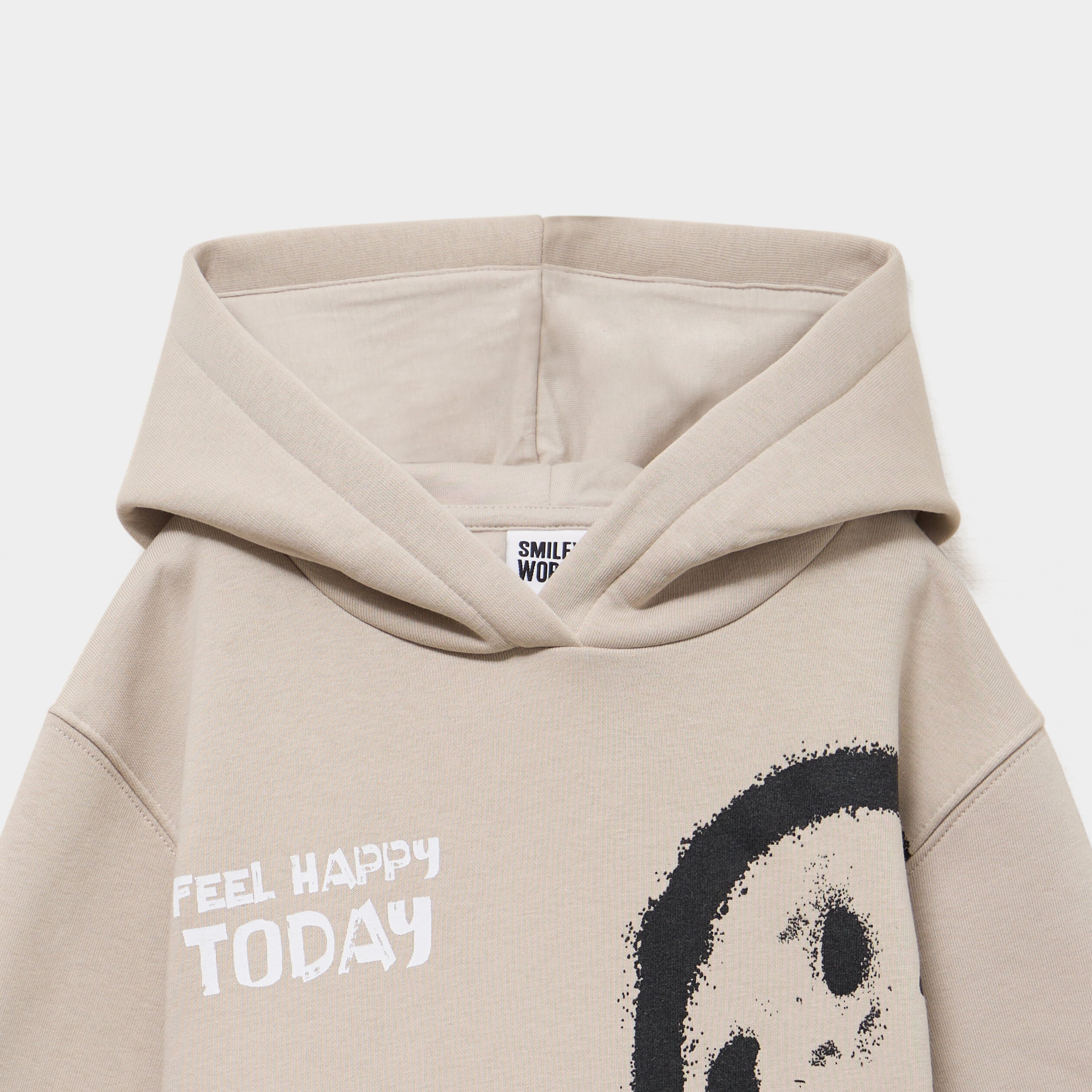 Sweat hoodie &agrave; capuche Smiley World blanc gar&ccedil;on