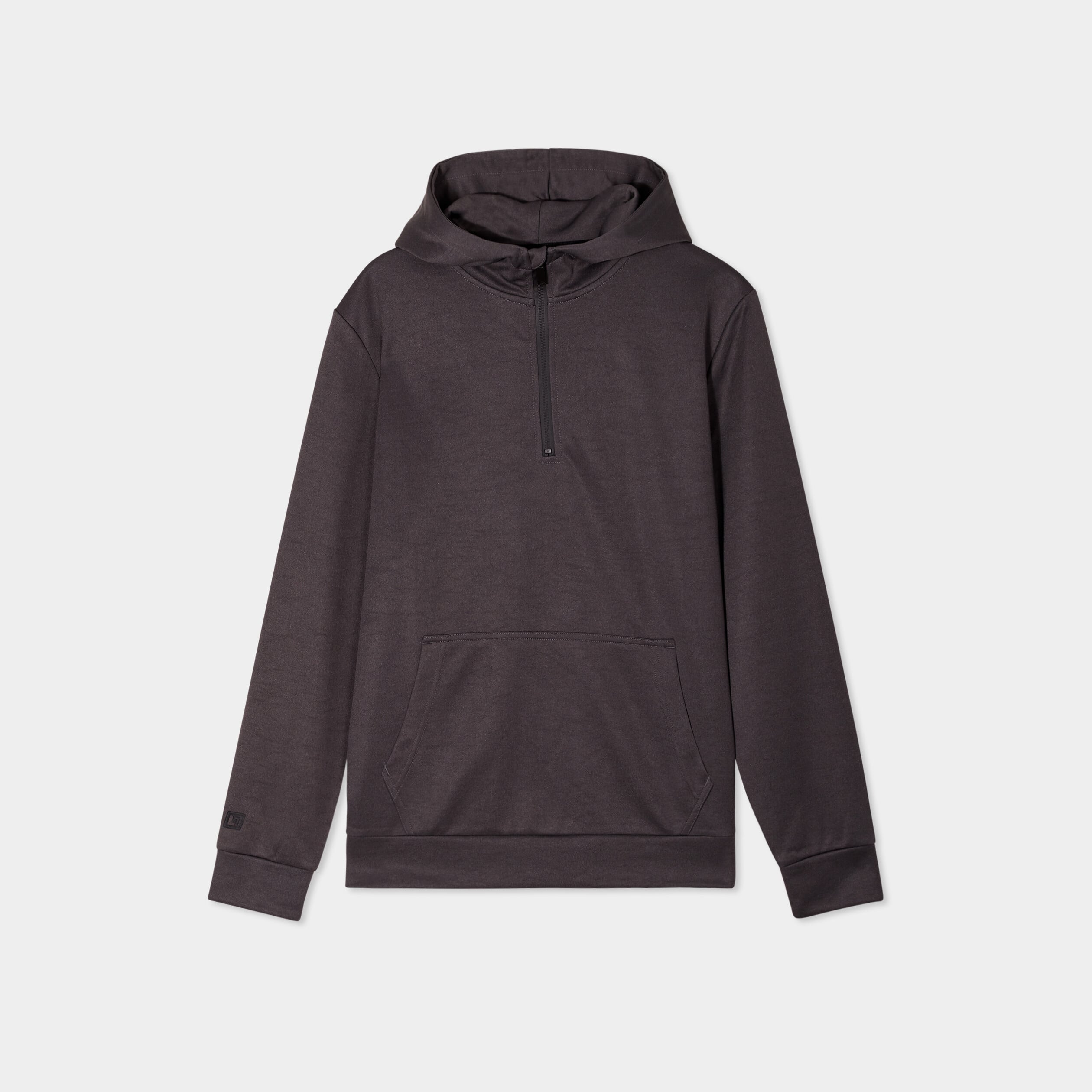 Sweat &agrave; capuche hoodie zipp&eacute; vert kaki homme
