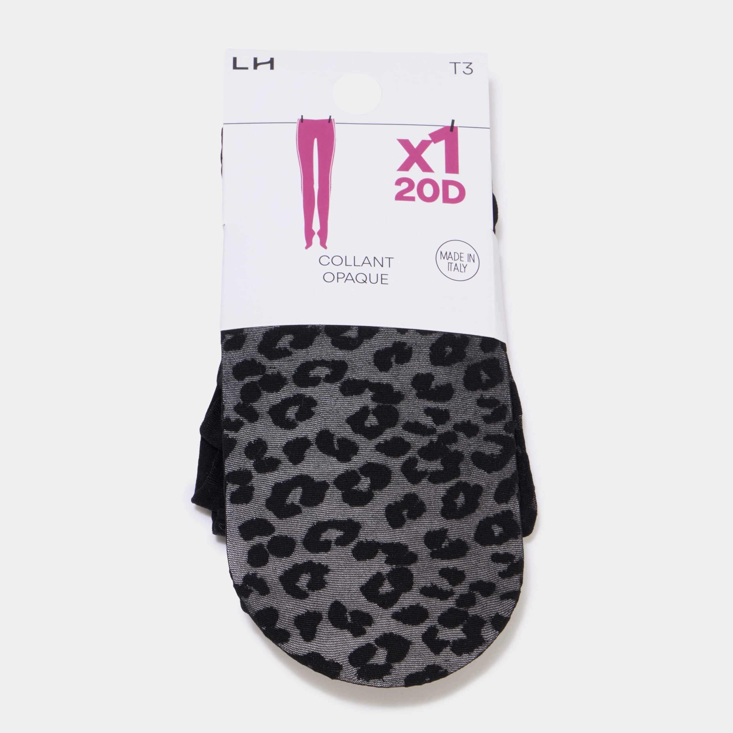 Collants semi opaque &agrave; motifs 20D noir femme