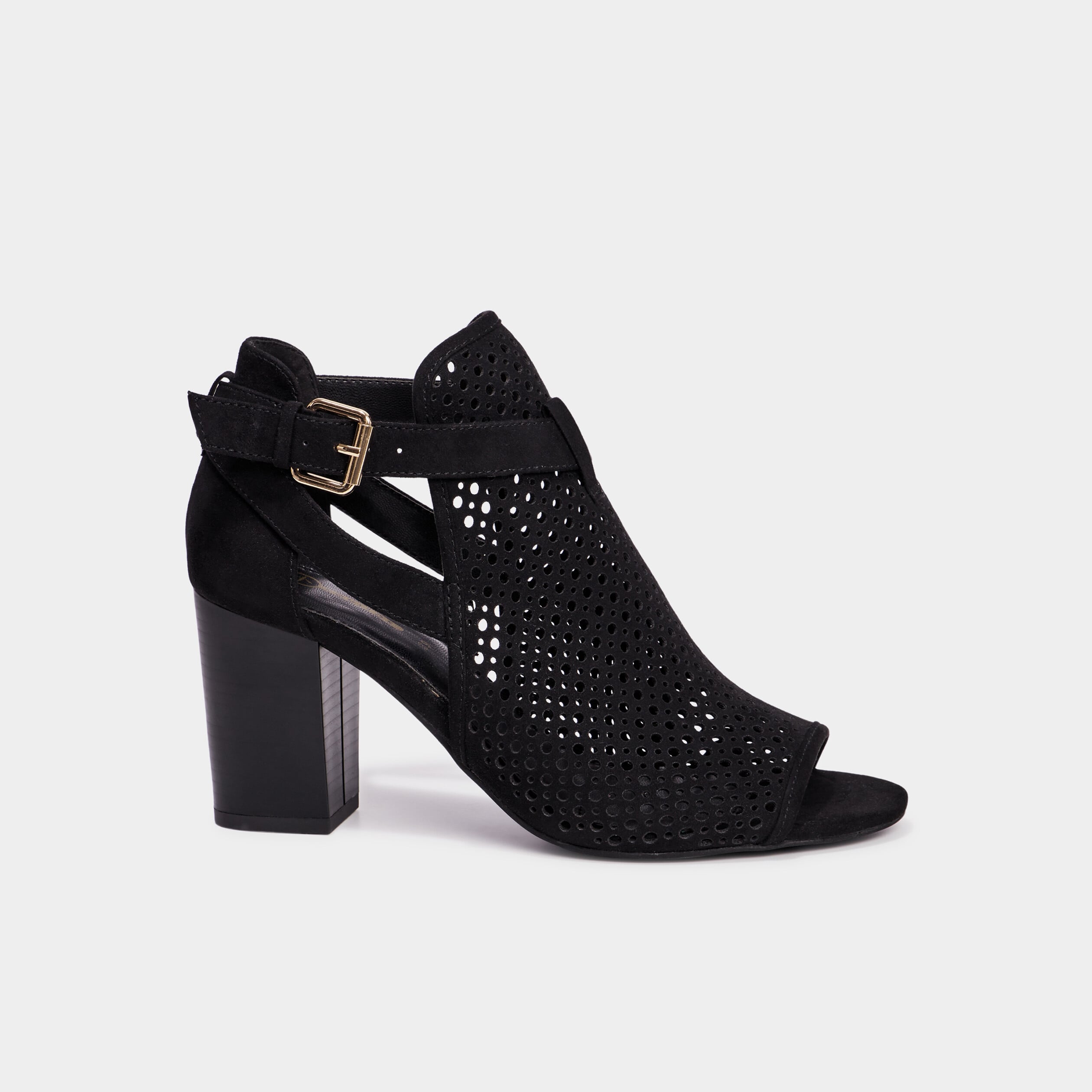 Sandales &agrave; talons noir femme