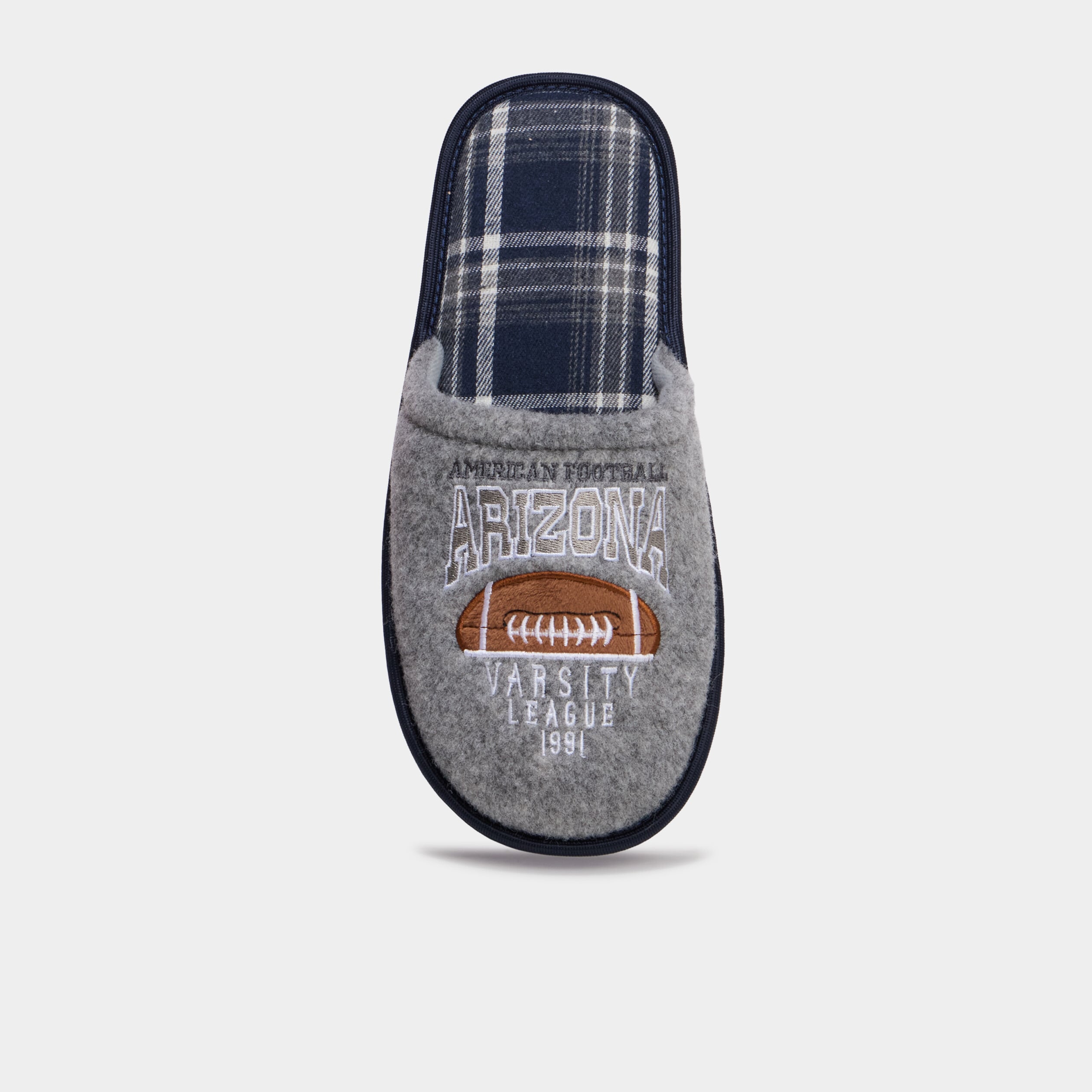 Chaussons mules gris homme