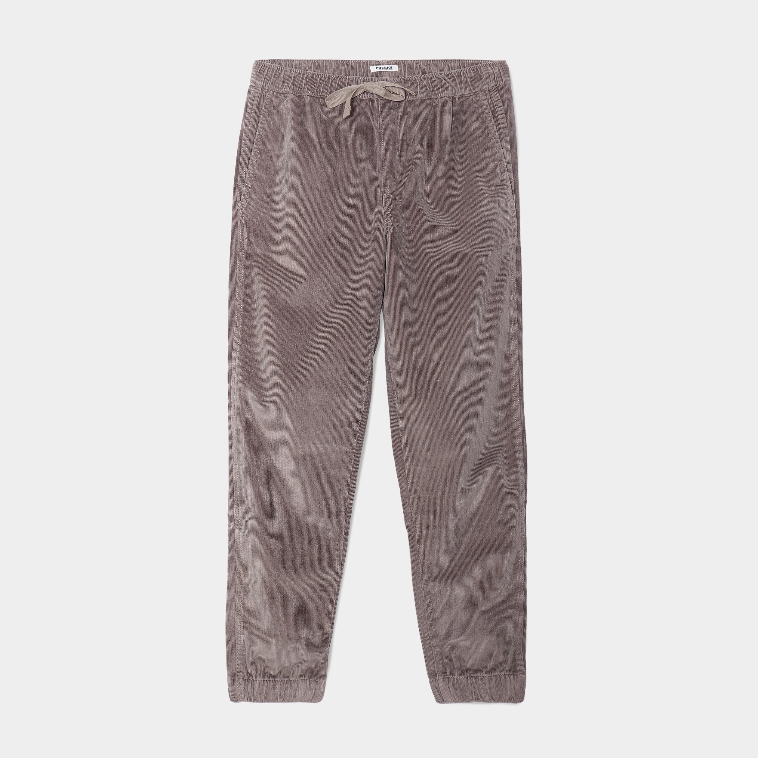 Pantalon de jogging velours côtelé gris clair garçon