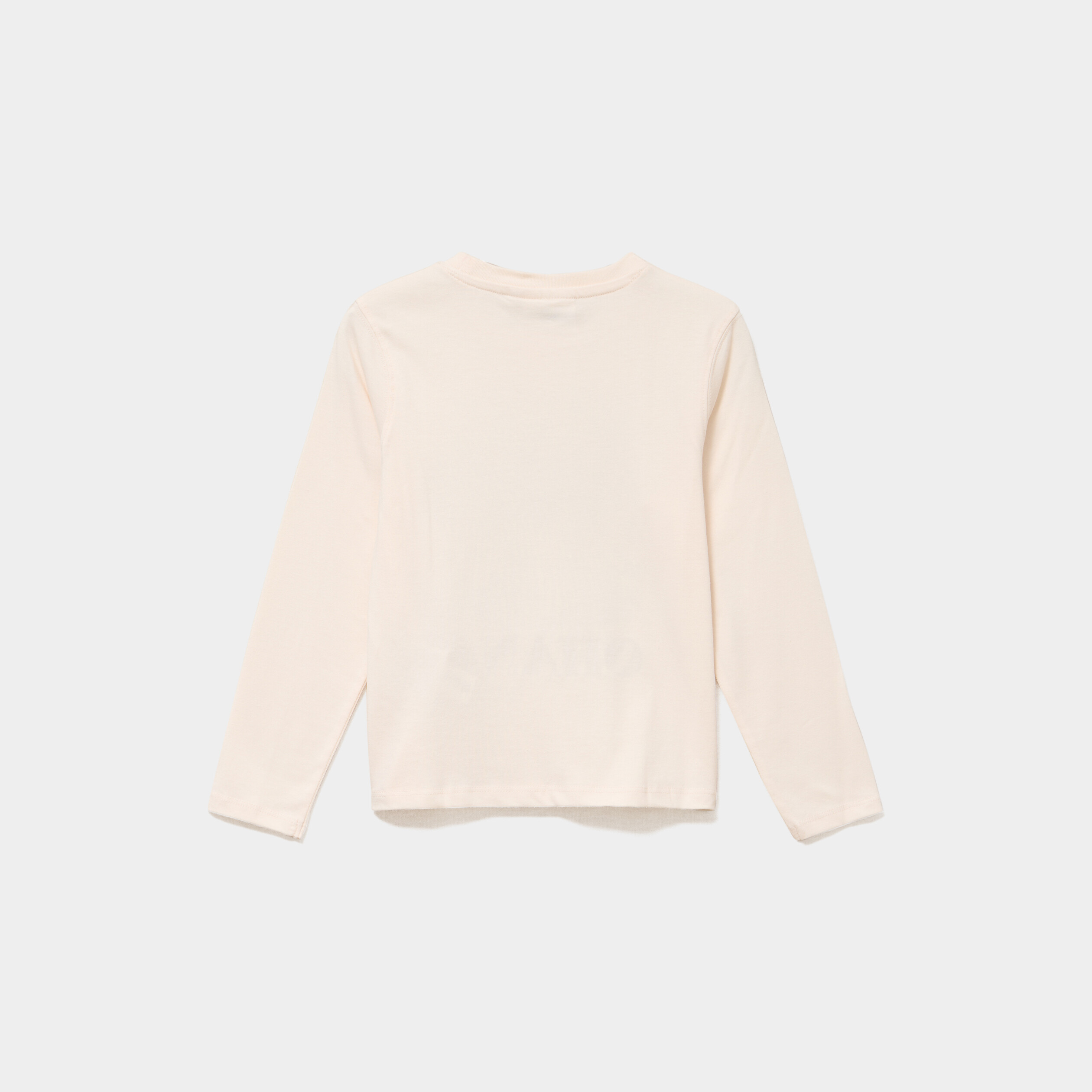 T-shirt col rond manches longues Stitch beige fille