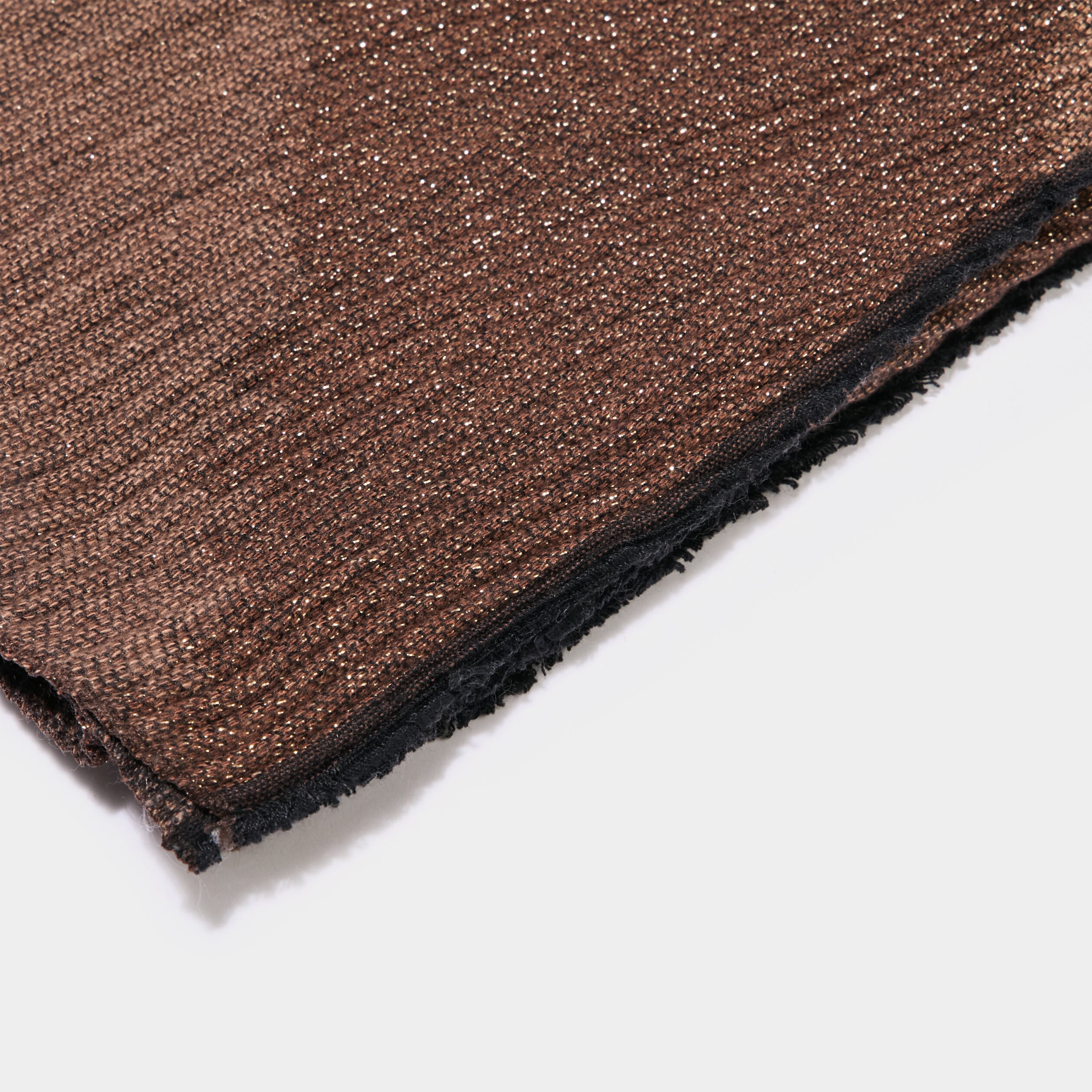 &Eacute;charpe fils m&eacute;tallis&eacute;s marron fonc&eacute; femme
