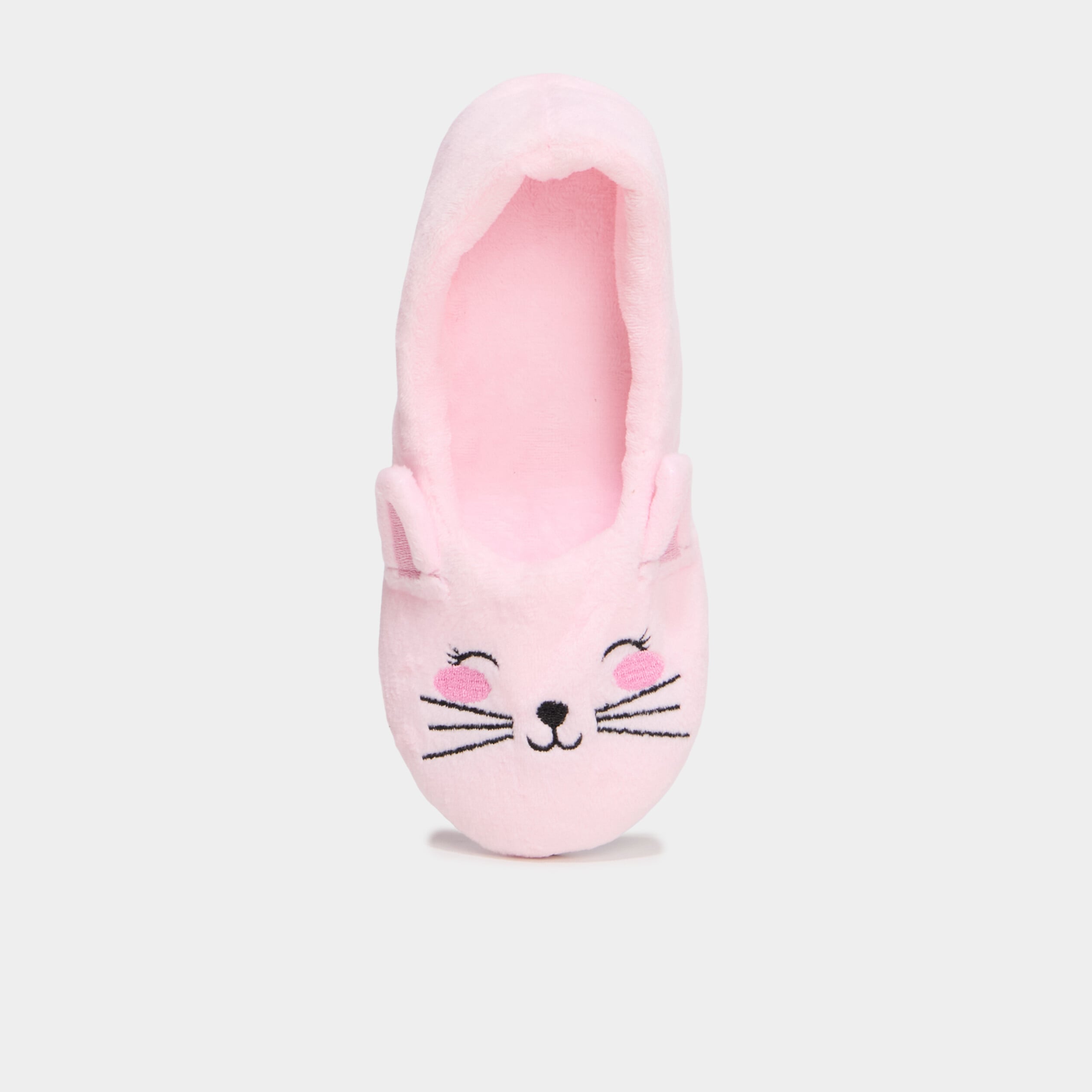 Chaussons ballerines effet velours rose fille