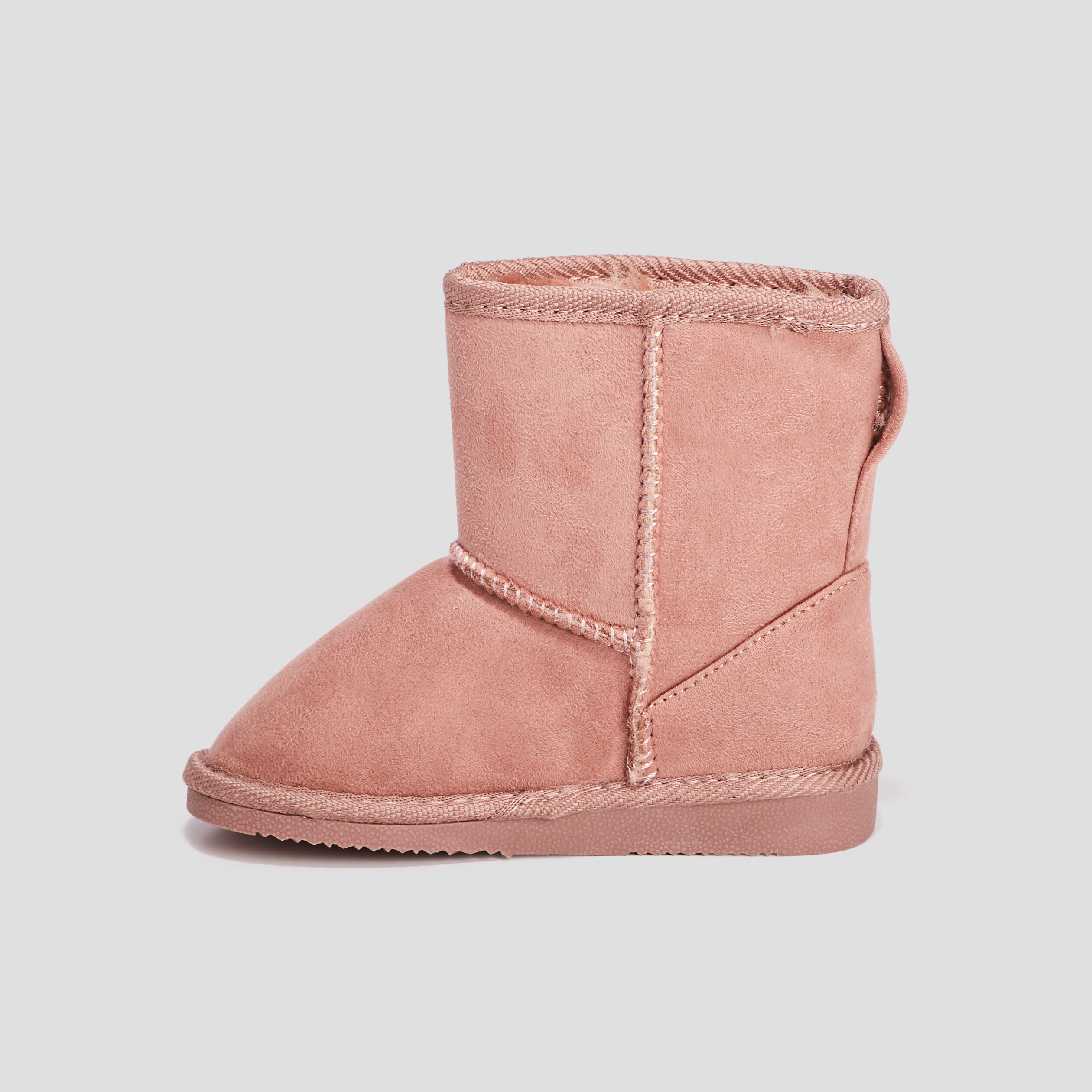 Bottes fourrées rose bébé fille