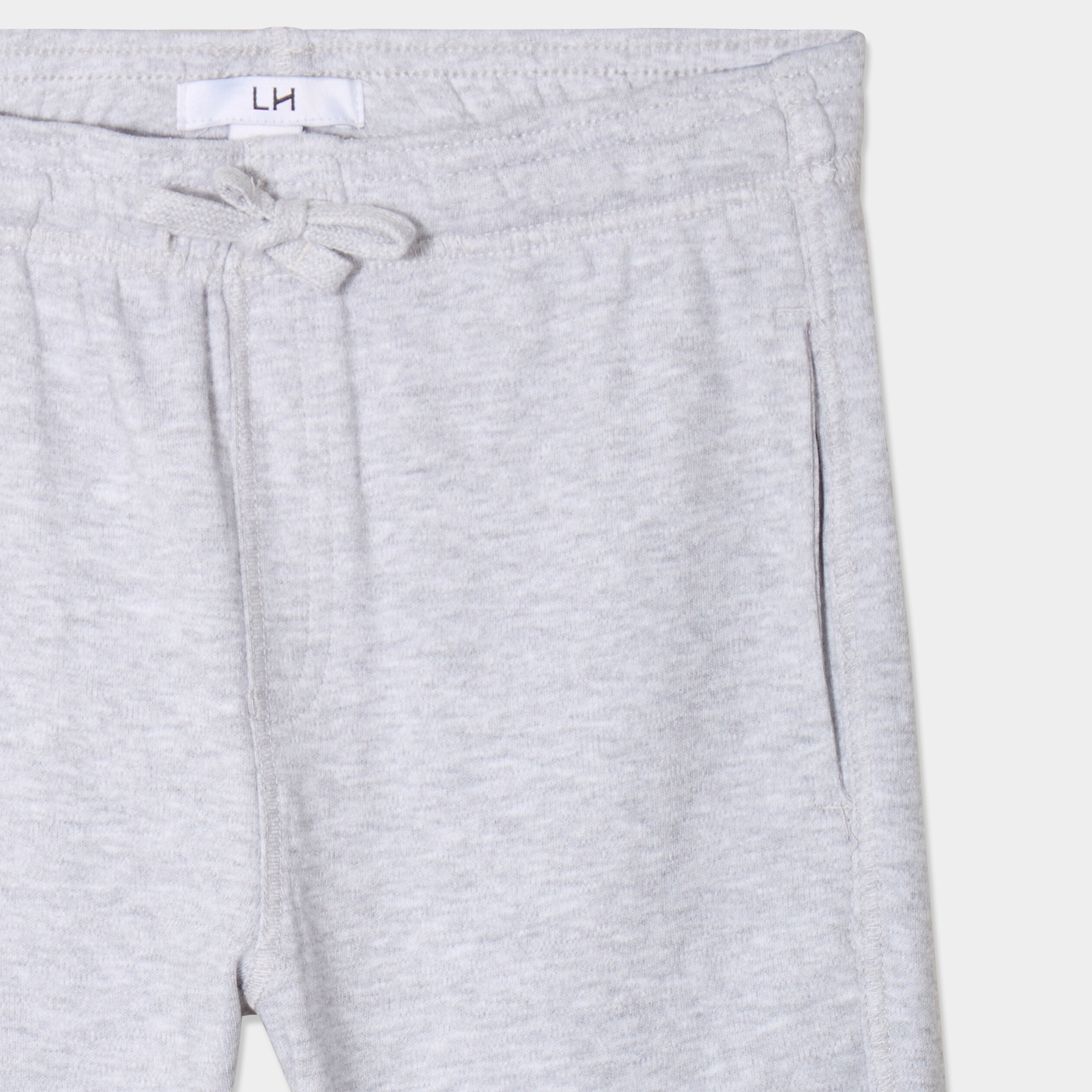 short jogging droit taille elastiquee gris garcon Short jogging droit taille élastiquée gris garçon