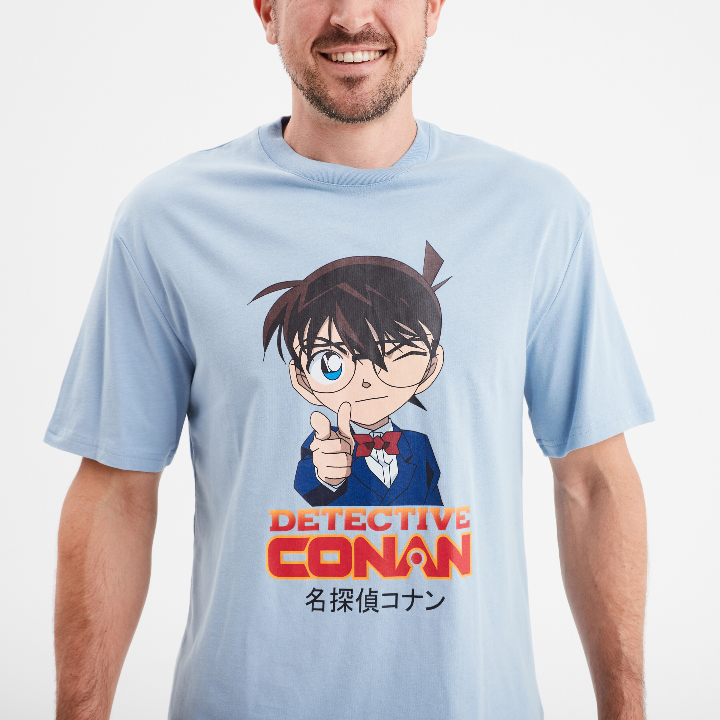 t shirt manches courtes detective conan bleu homme T-shirt manches courtes Détective Conan bleu homme