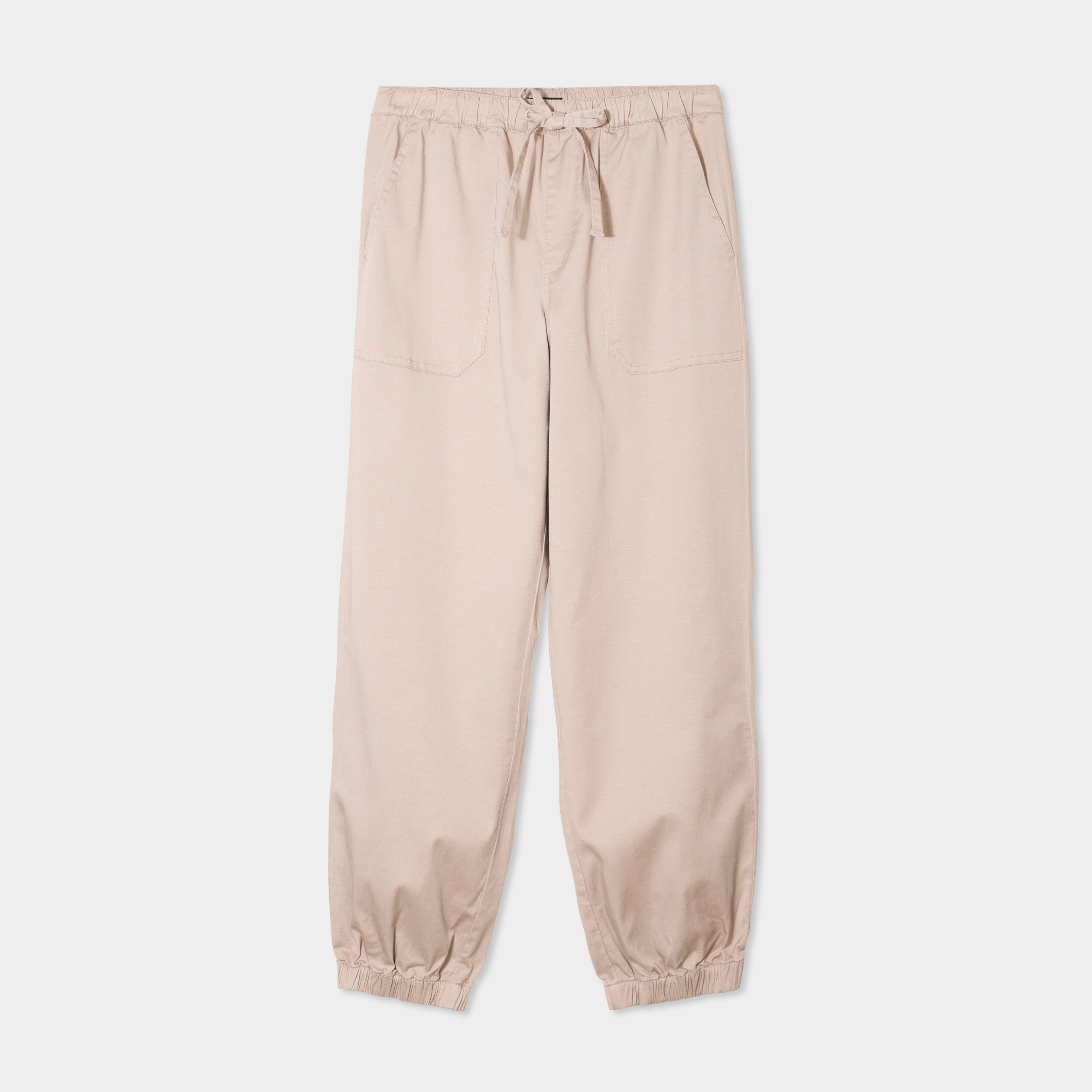 pantalon droit battle taille elastiquee sable femme Pantalon droit battle taille élastiquée sable femme