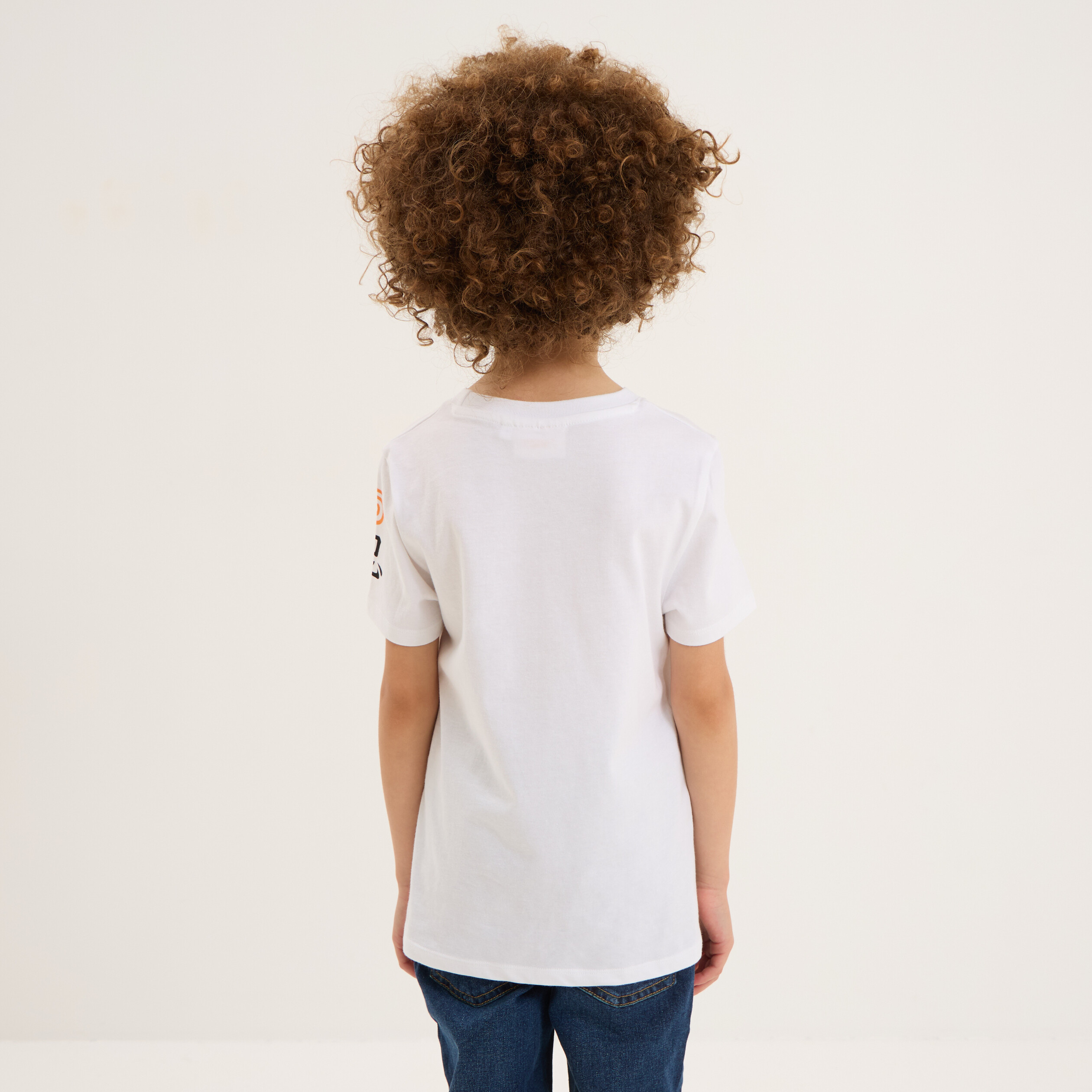 t shirt manches courtes coton naruto blanc garcon T-shirt manches courtes coton Naruto blanc garçon