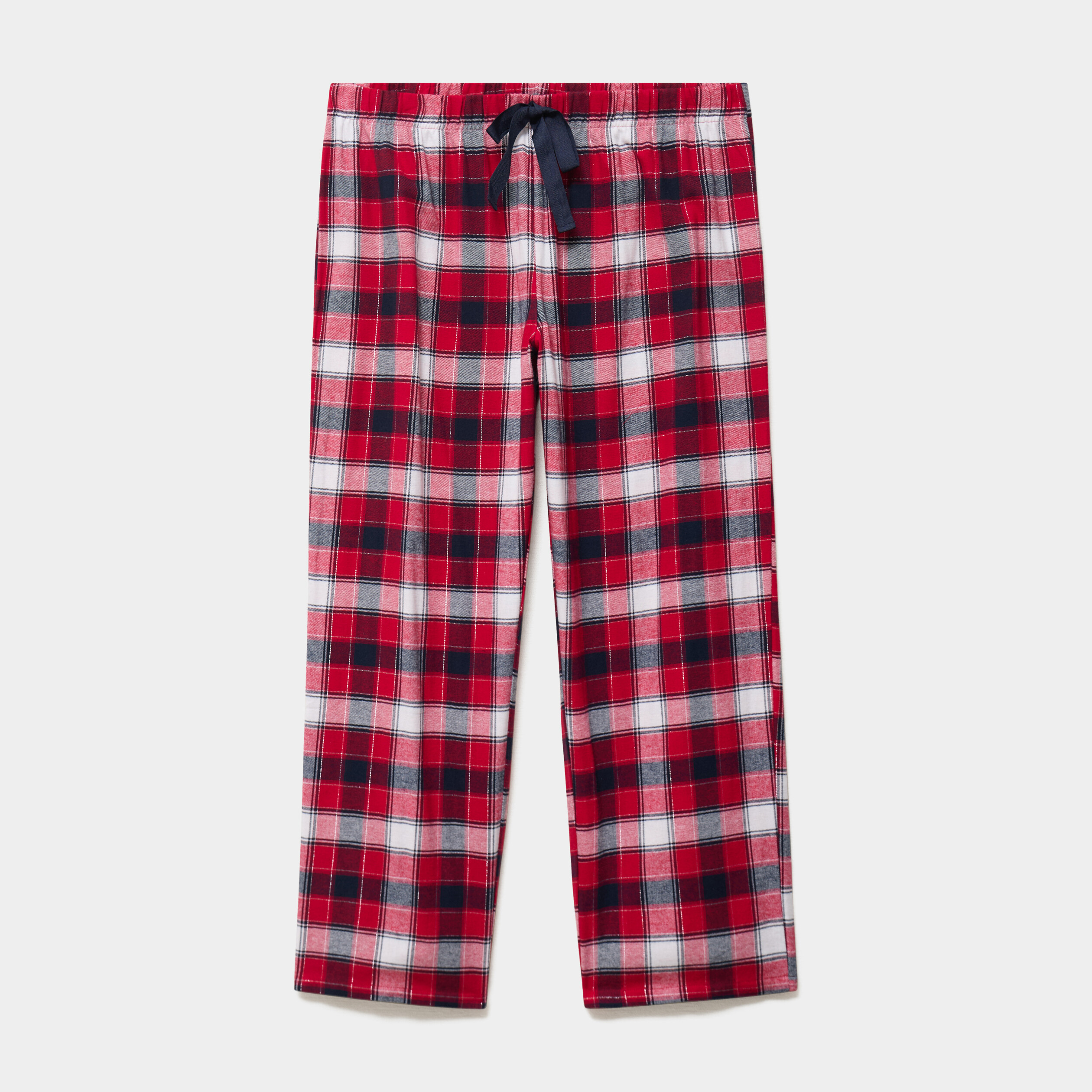 Pantalon de pyjama droit rouge femme grande taille