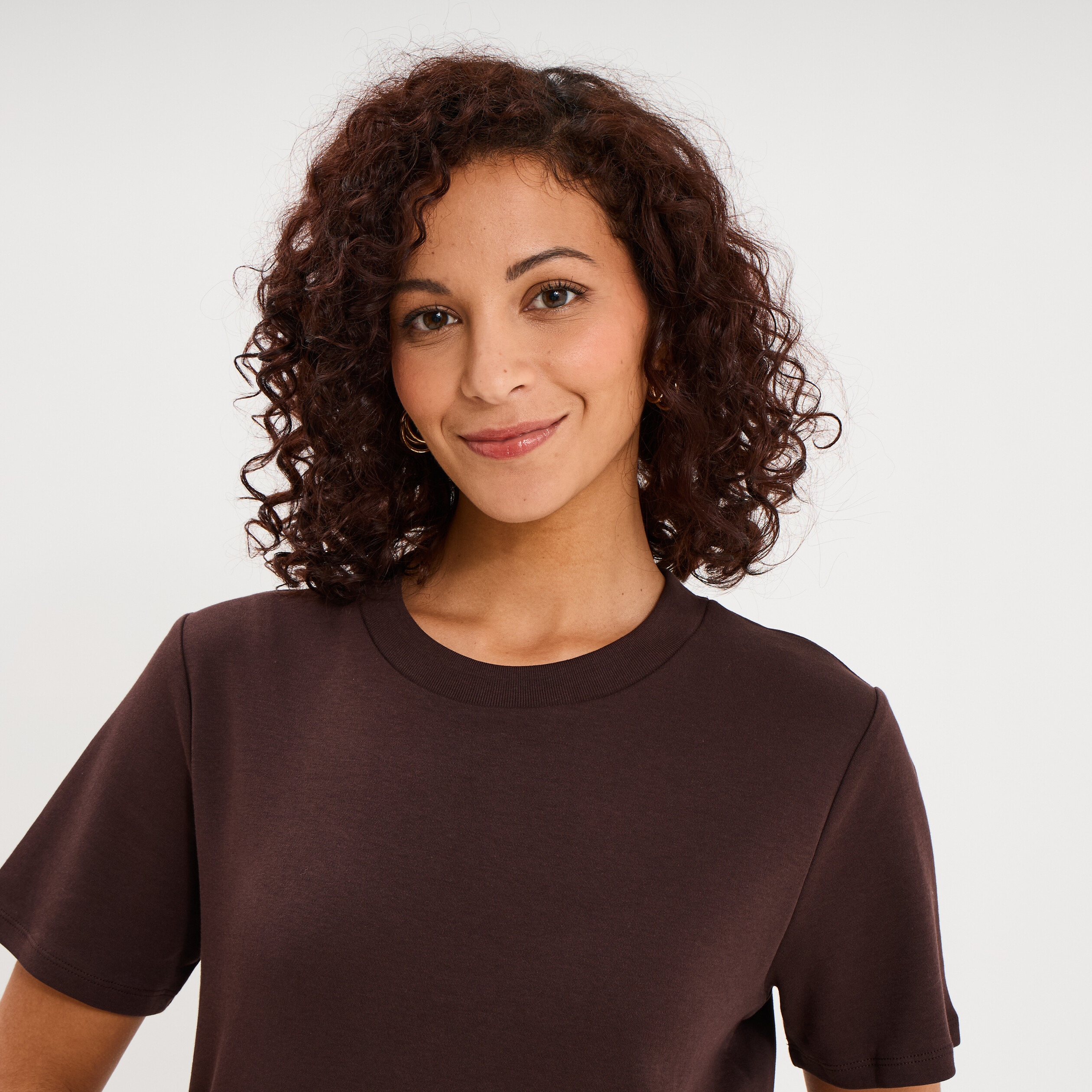 T-shirt Femme Citizen 100% Coton - Taille S - Beige/marron - Occasion Parfait état